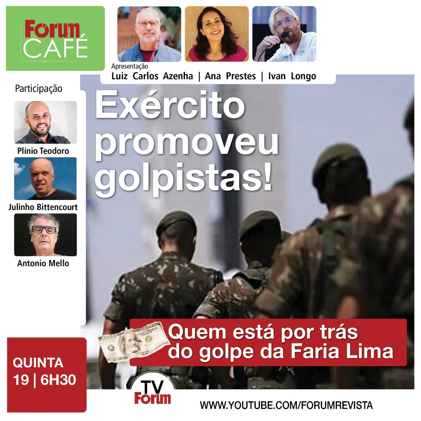 Os militares golpistas promovidos e o golpe da Faria Lima | Fórum Café | 20.12.24