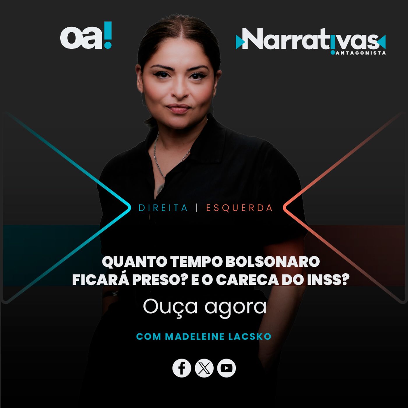 Quanto tempo Bolsonaro ficará preso? E o careca do INSS? | Narrativas #484 Madeleine Lacsko