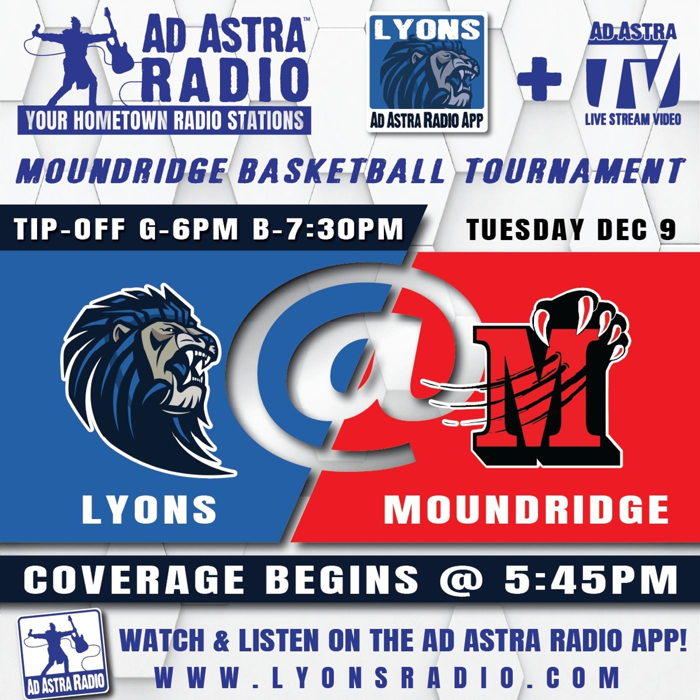 Lyons Lions at Moundridge Wildcats High School Basketball (Moundridge Tourney-December 9, 2025) episode artwork