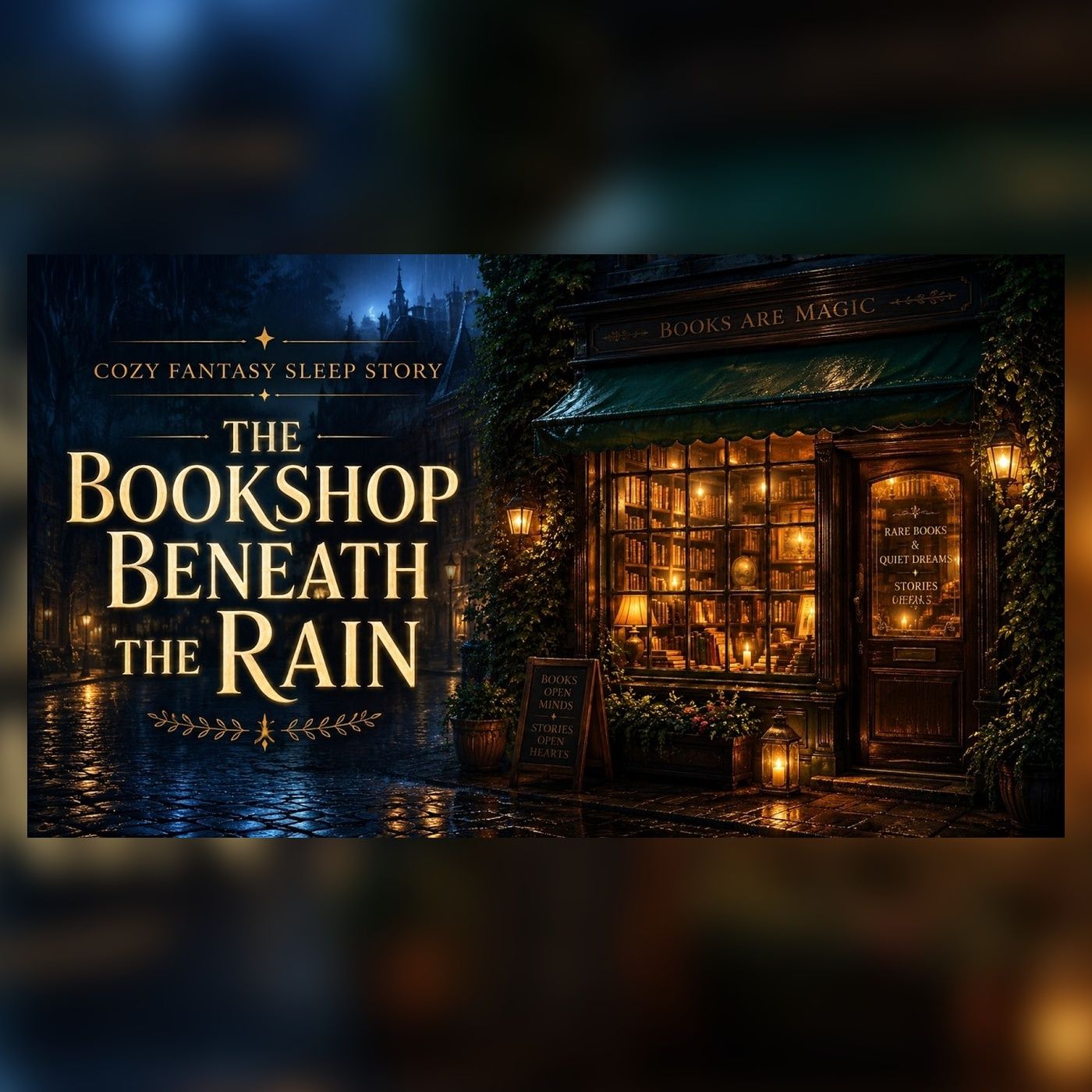 A Rainy Night at the Hidden Bookshop | Cozy Fantasy Bedtime Story episode artwork