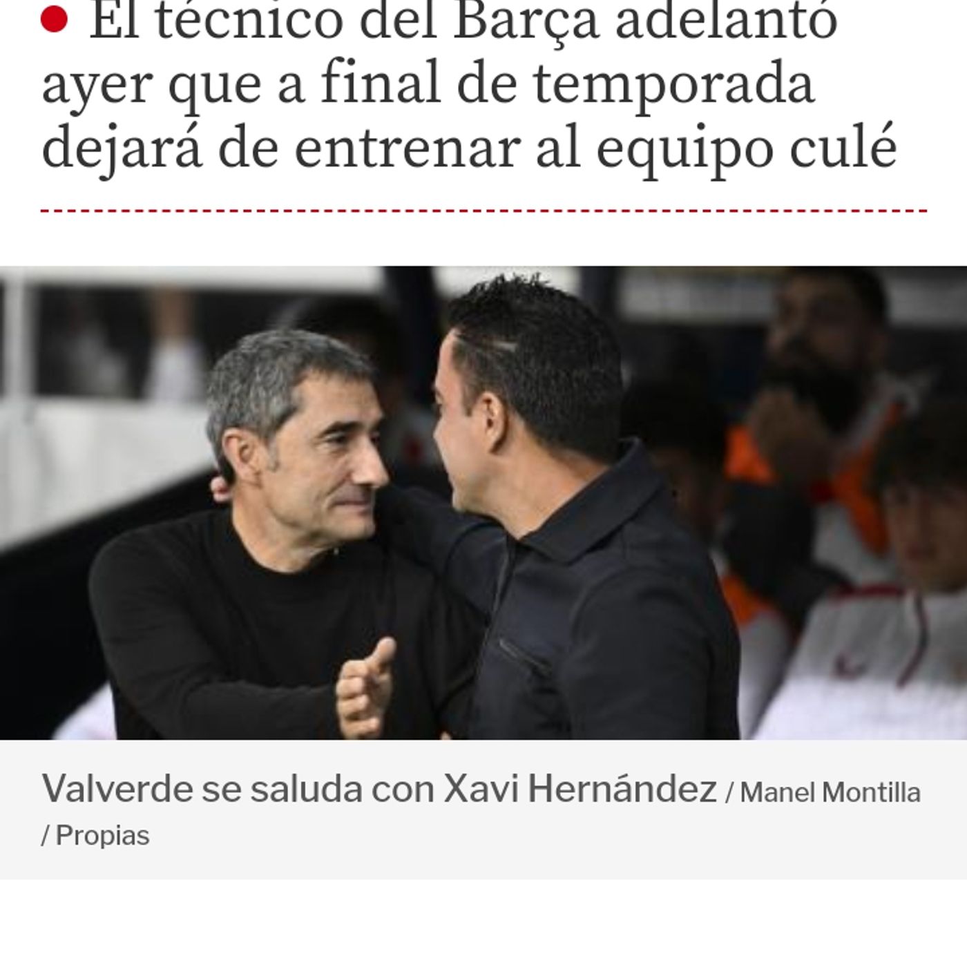 Valverde apoya a Xavi pero crítica el funcionamiento del Barça episode artwork