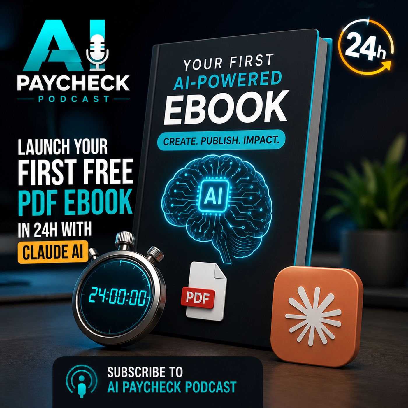 Launch Your First Free PDF eBook in 24h with Claude AI
