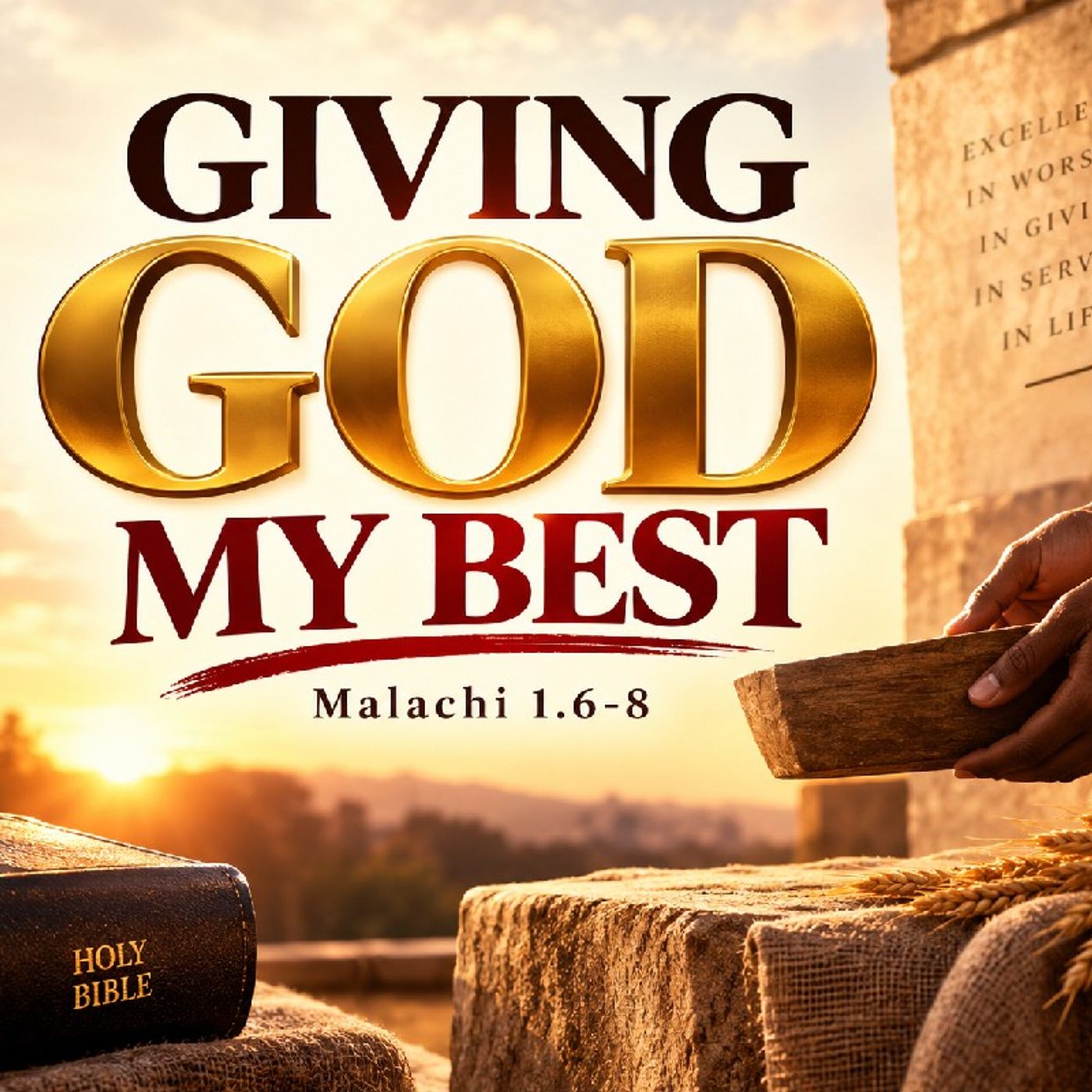 GIVING GOD MY BEST! Malachi 1.6-8 episode artwork