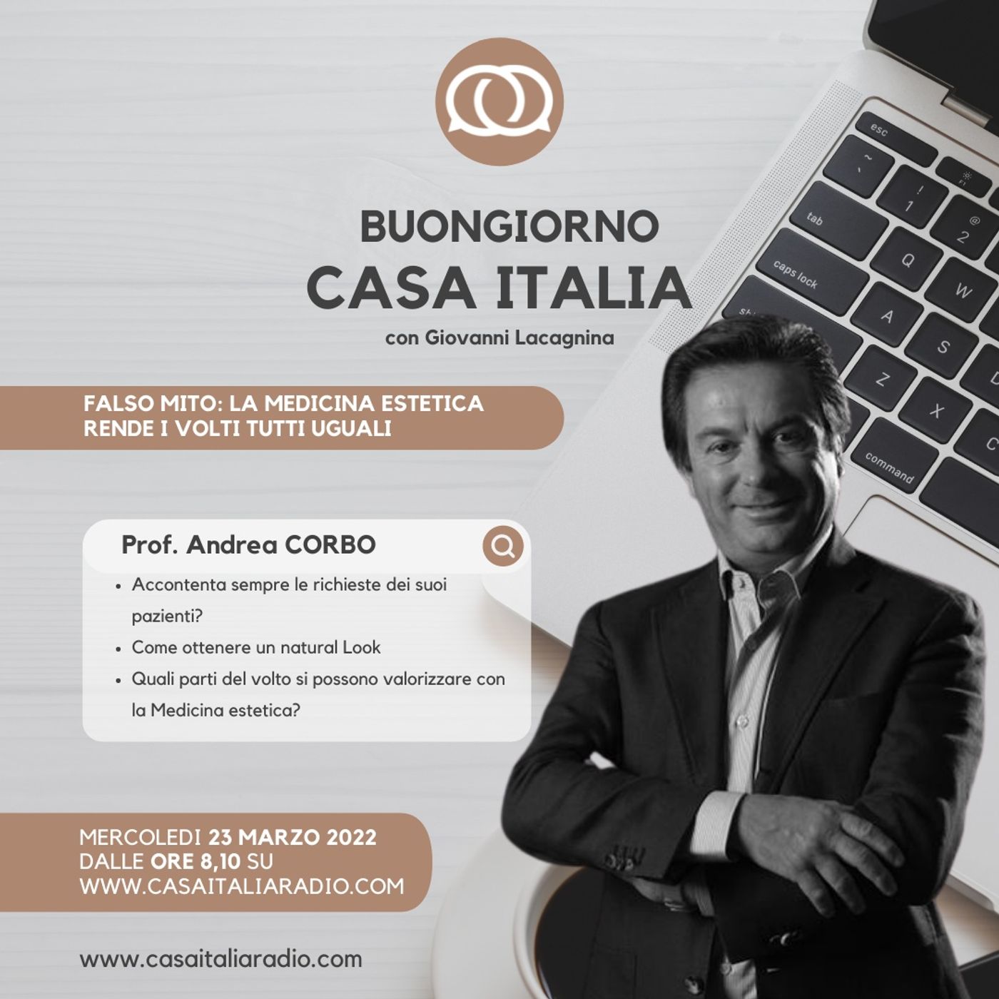 Intervista con il Prof. Andrea Corbo - "Falso mito: la medicina estetica rende i volti tutti uguali" episode artwork