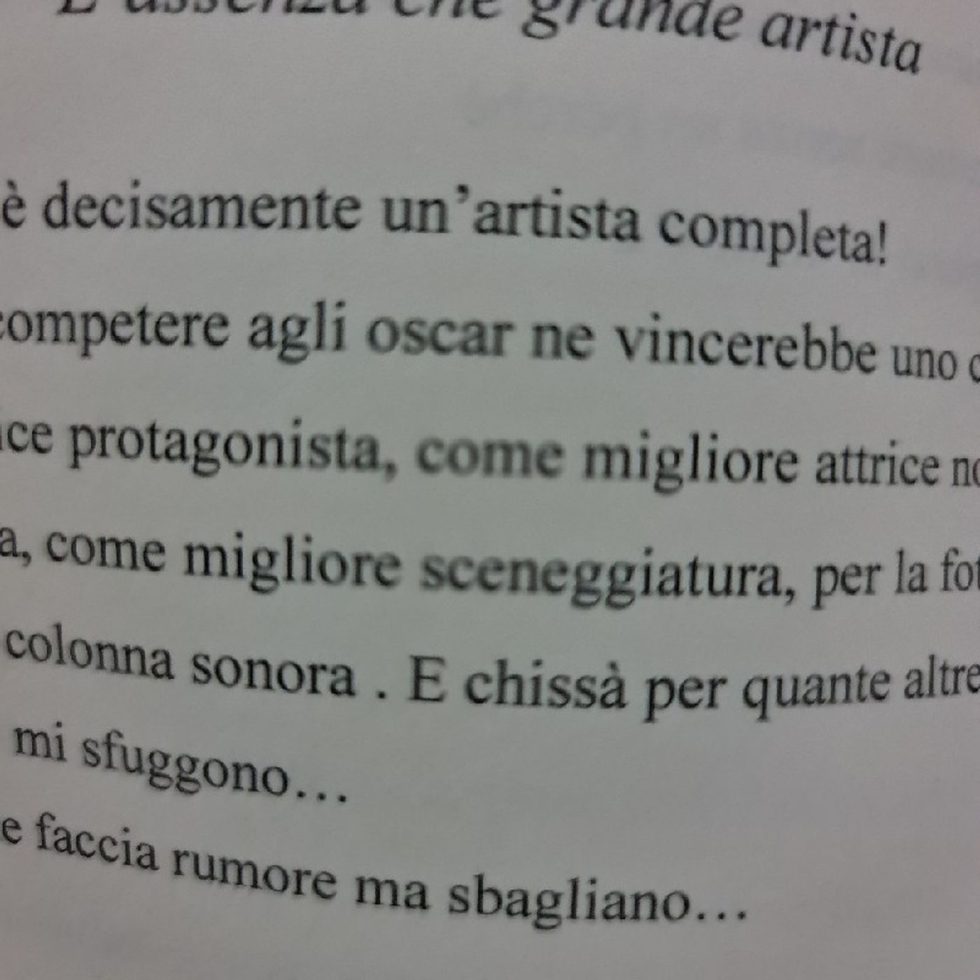 Cronache di un\'assenza