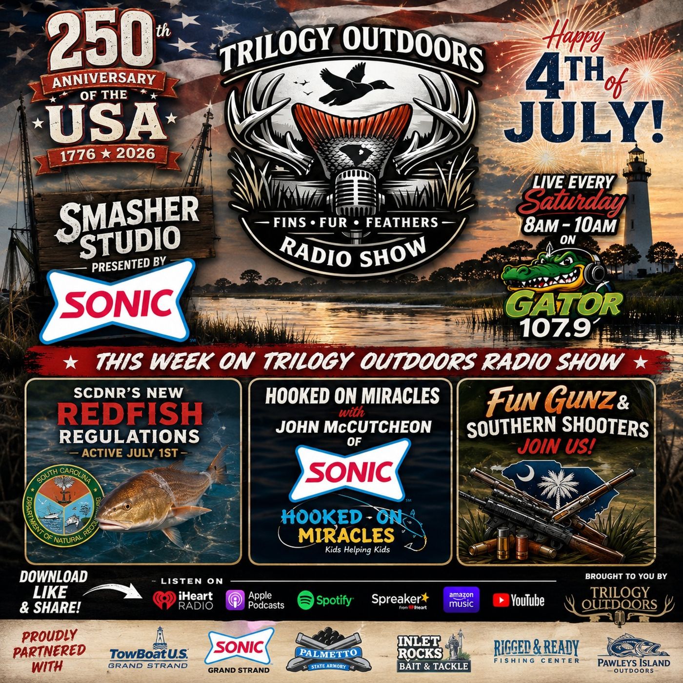 Radio Show(no ads) July 4th Edition guests are John John with Sonic plus Fun Gunz Crew episode artwork