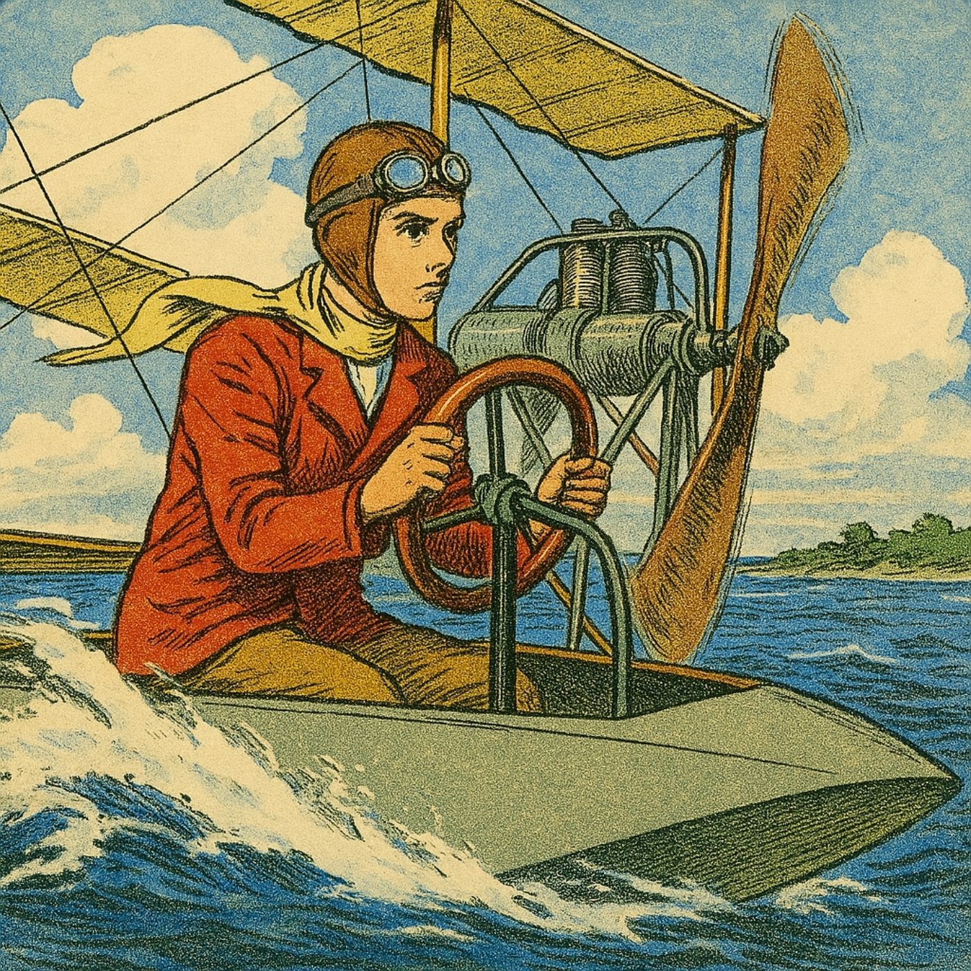 Dave Dashaway and His Hydroplane