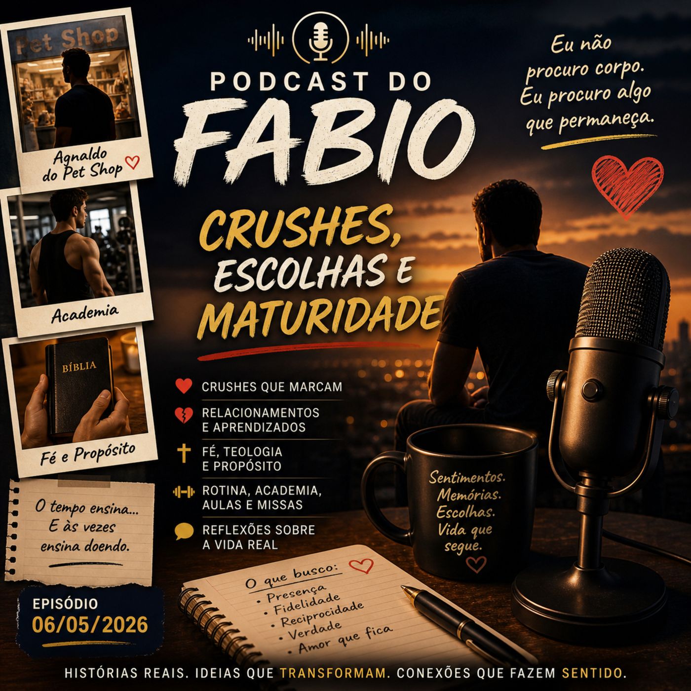 06 de Maio de 2026 - Eu Não Procuro Corpo. Procuro Algo Que Permaneça.