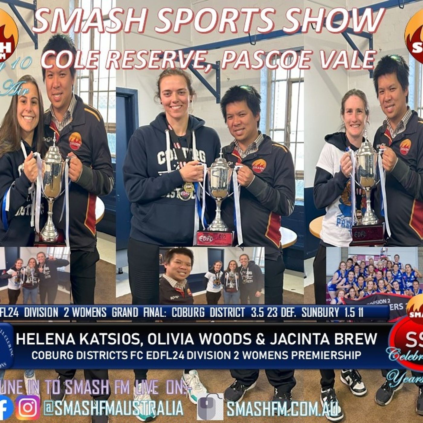 SSS10THYR: Coburg Districts FC EDFL24 Division 2 Womens Premiership Interviews 220824