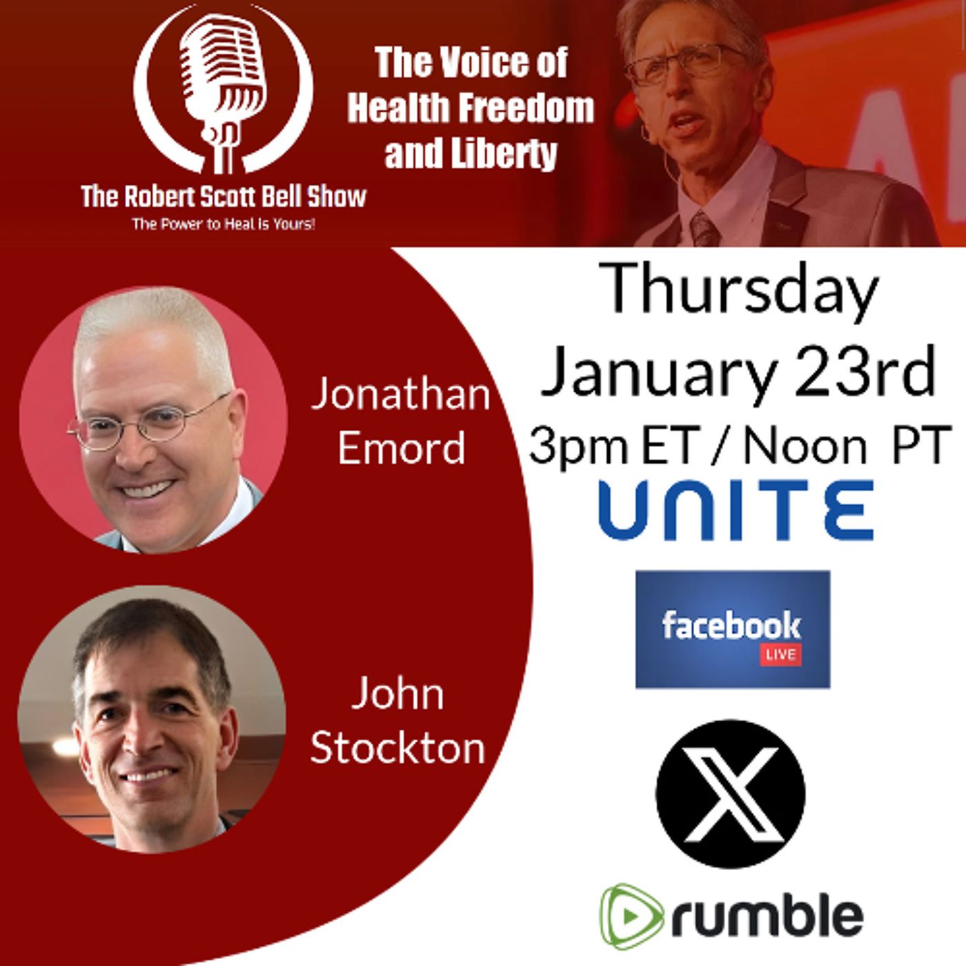 Jonathan Emord, Trump Executive Orders, Fourth Amendment Ruling, WHO Withdrawal,John Stockton, Medical Free Speech - The RSB Show 1-23-25 episode artwork
