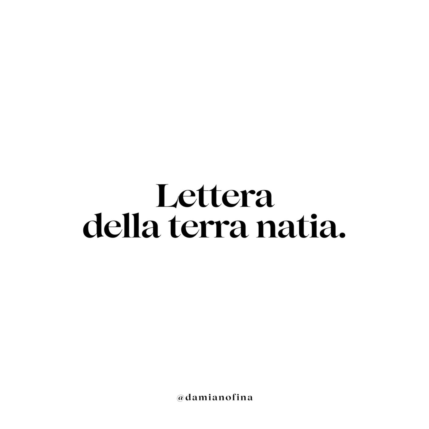 Lettera dalla terra natia