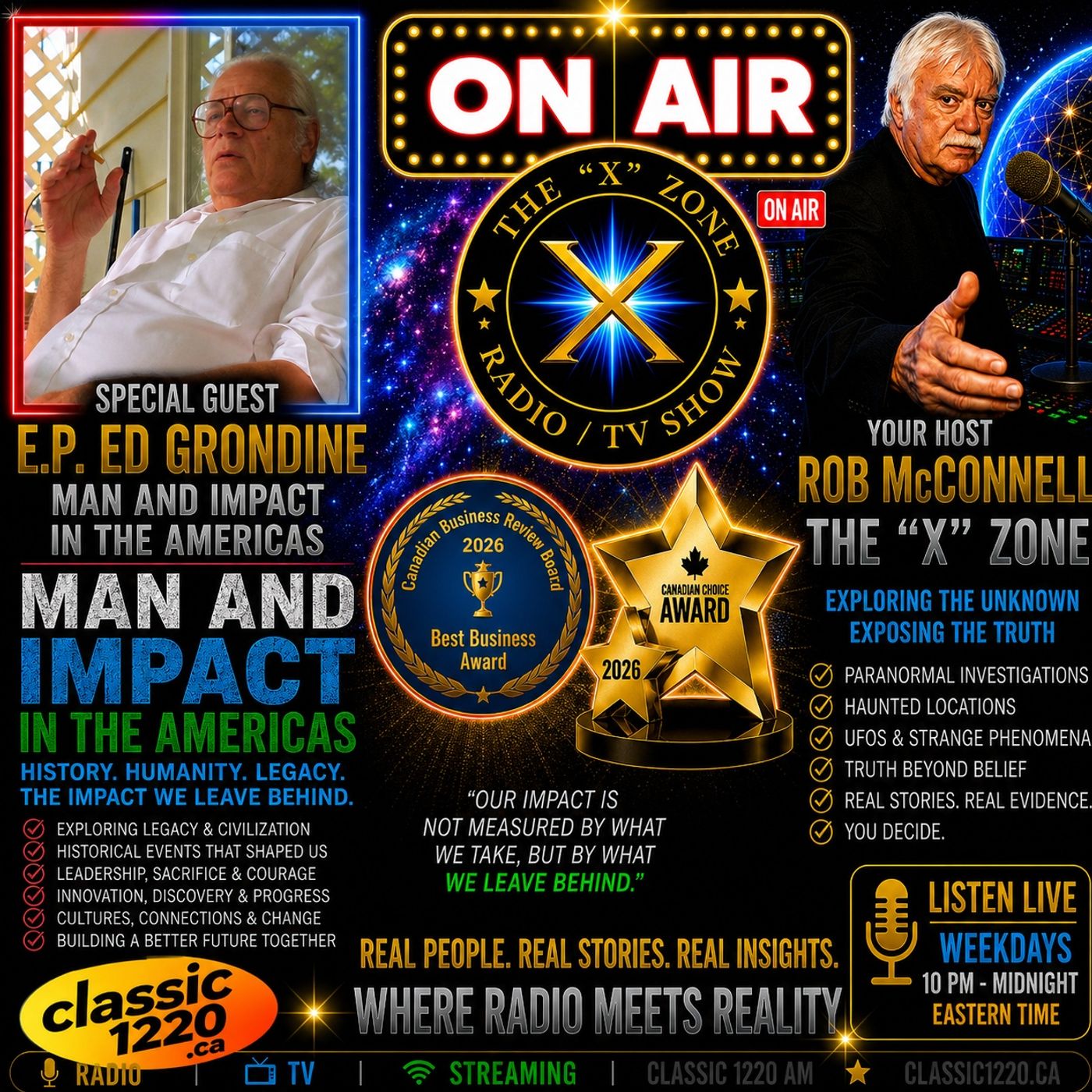 Rob McConnell Interviews - E.P. ED GRONDINE - Man and Impact in the Americas