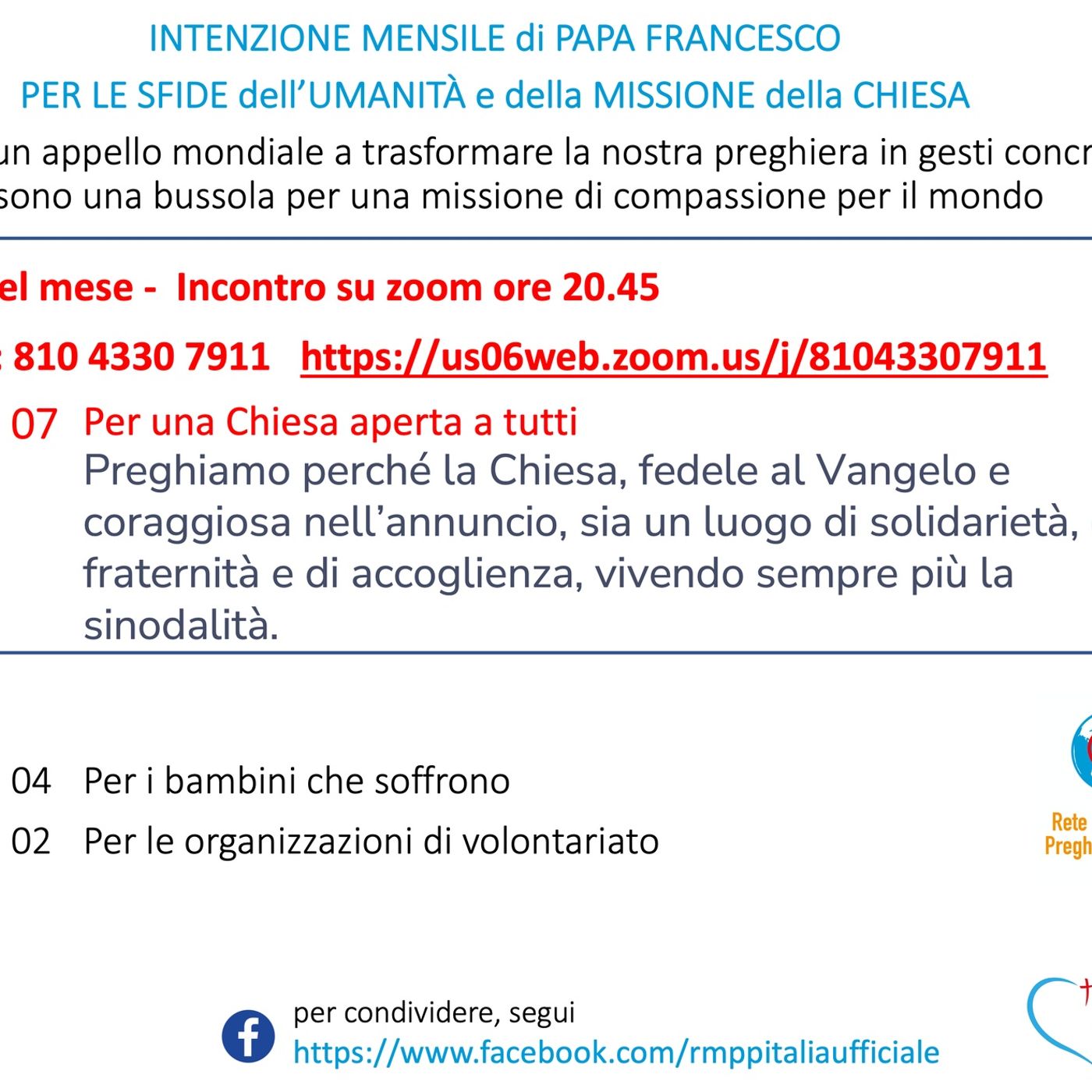 Rete Mondiale di Preghiera del Papa Italia