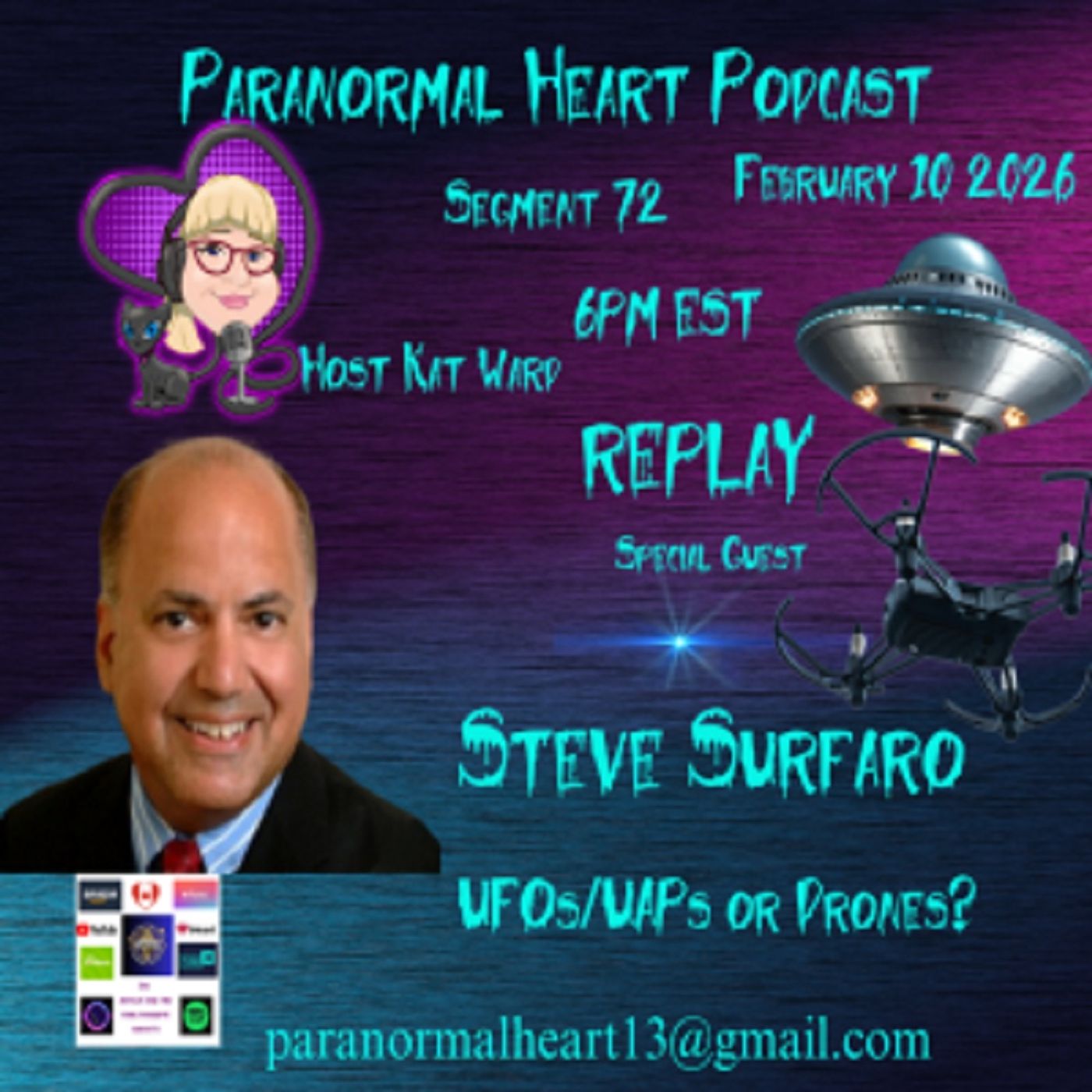 REPLAY: UFOs/UAPs or Drones? with Steve Sufaro - Paranormal Heart episode artwork