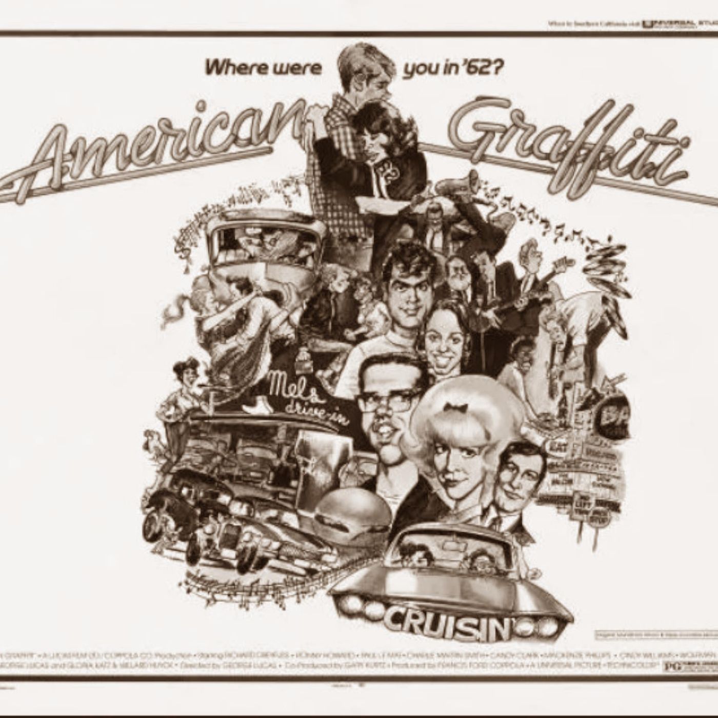 Where were you in '62?  Free showing of American Graffiti TONIGHT! episode artwork