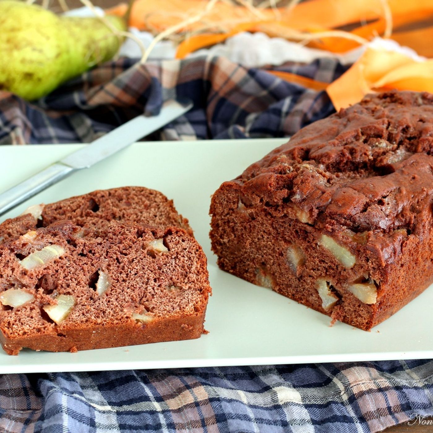 Plumcake pere e cioccolato