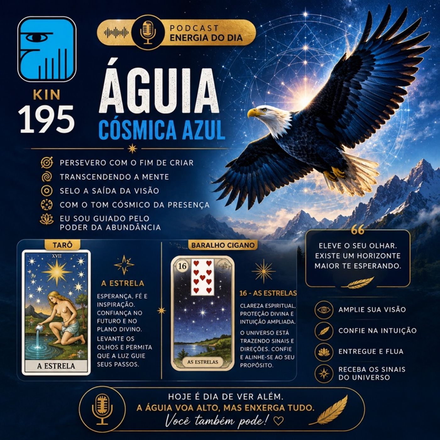 Energia do Dia  Kin 195 – Águia Cósmica Azul episode artwork