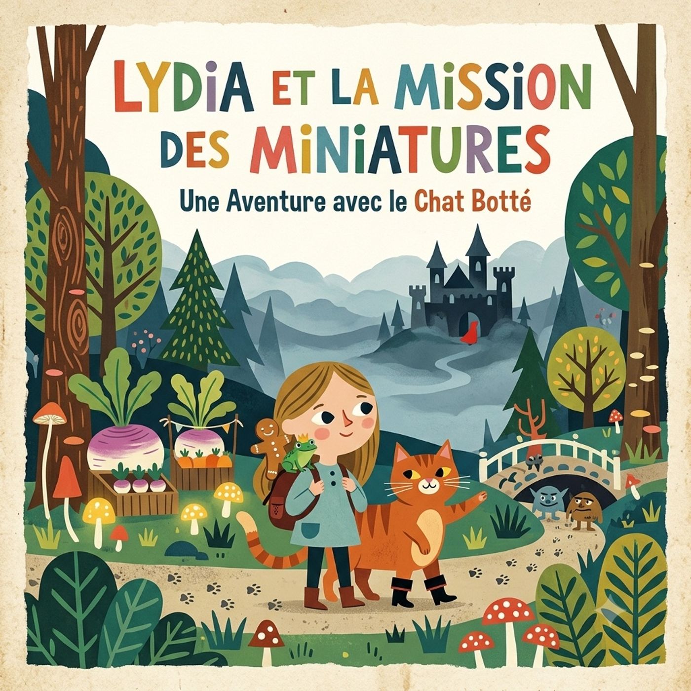 Lydia et le Chat Botté : Le Passage Secret vers la Forêt Enchantée｜【Conte de fées】