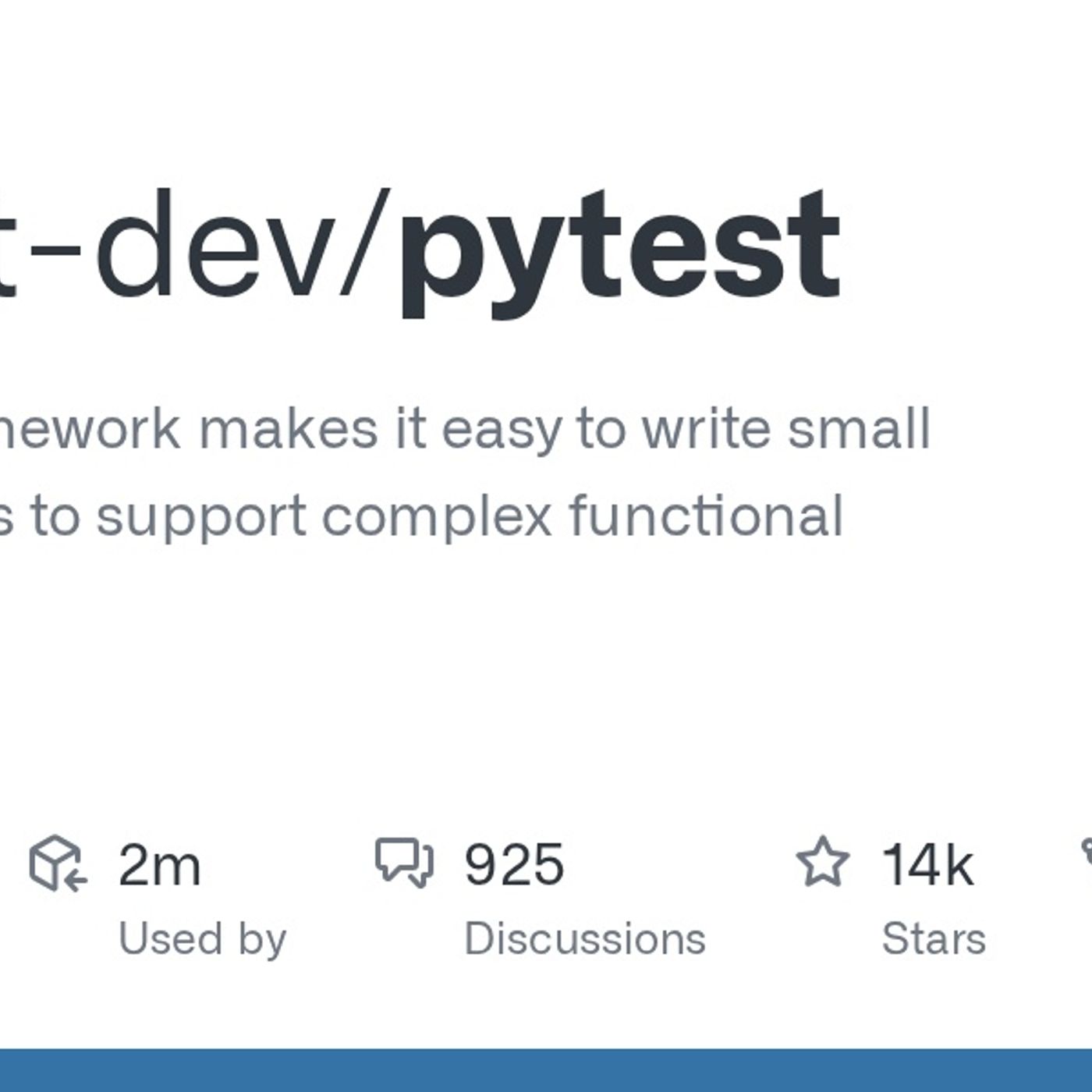 GitHub - pytest-dev/pytest: The pytest framework makes it easy to write small tests, yet scales to support complex functional testing episode artwork