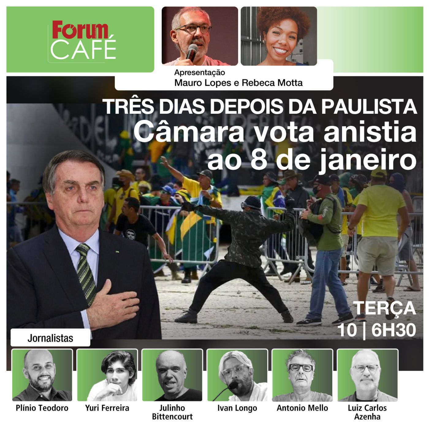 Três dias depois da Paulista, Câmara vota anistia ao 8 de janeiro | Fórum Café | 10.9.24