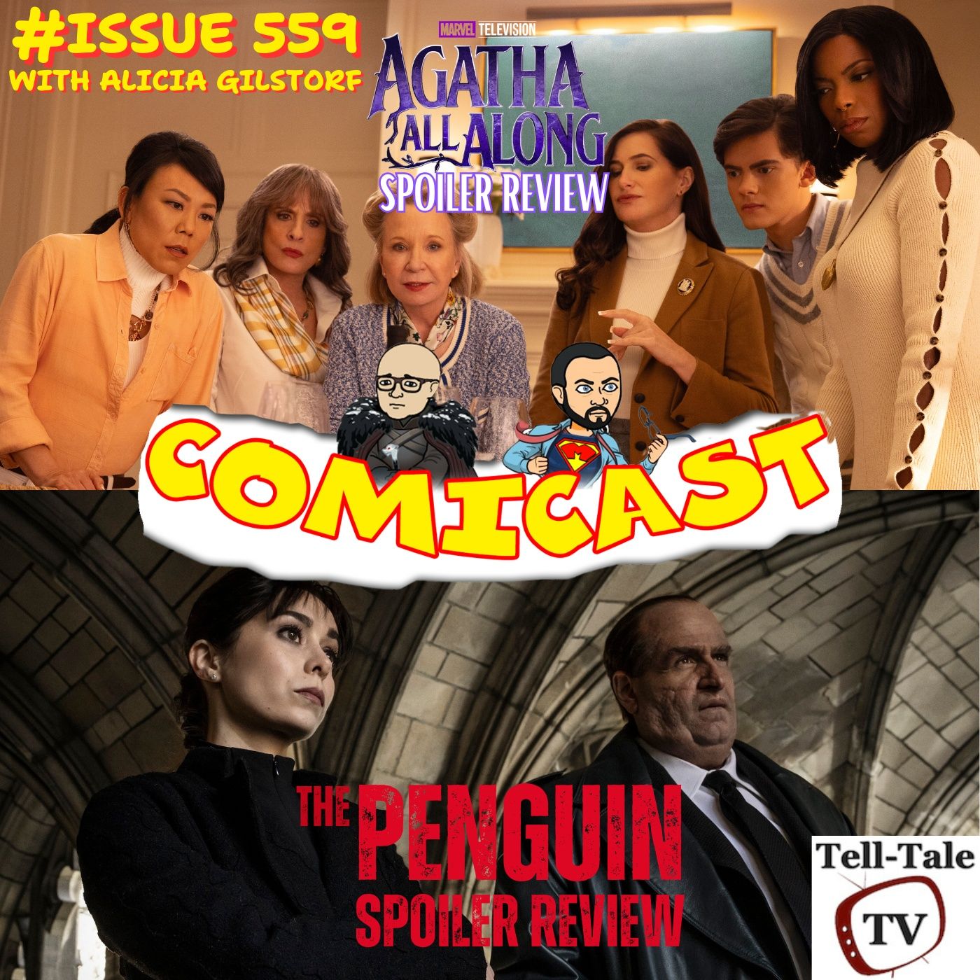 Issue 559: Agatha All Along & The Penguin Spoiler Reviews with Alicia Gilstorf of Tell-Tale TV episode artwork