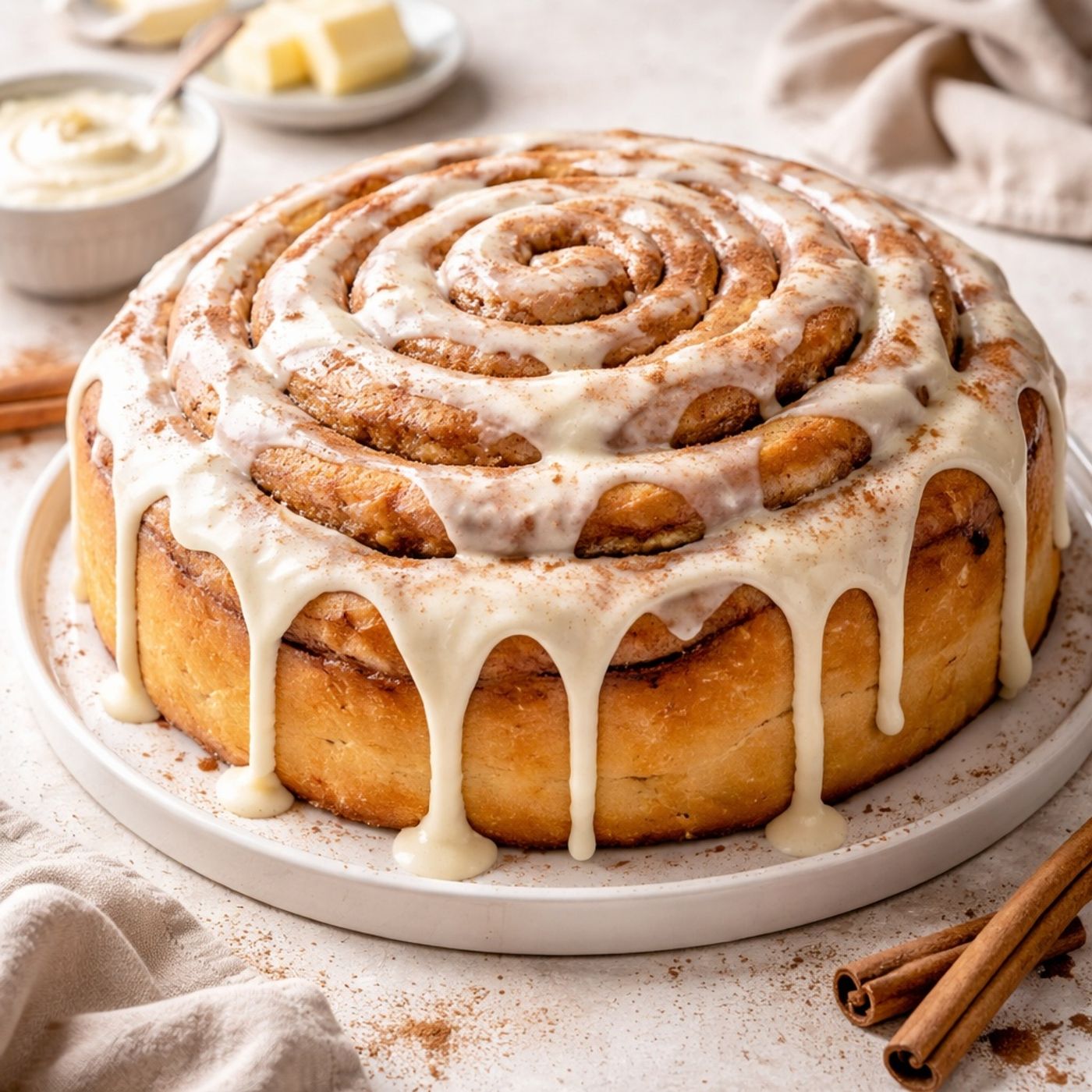 The Giant Homemade Cinnamon Roll Recipe episode artwork