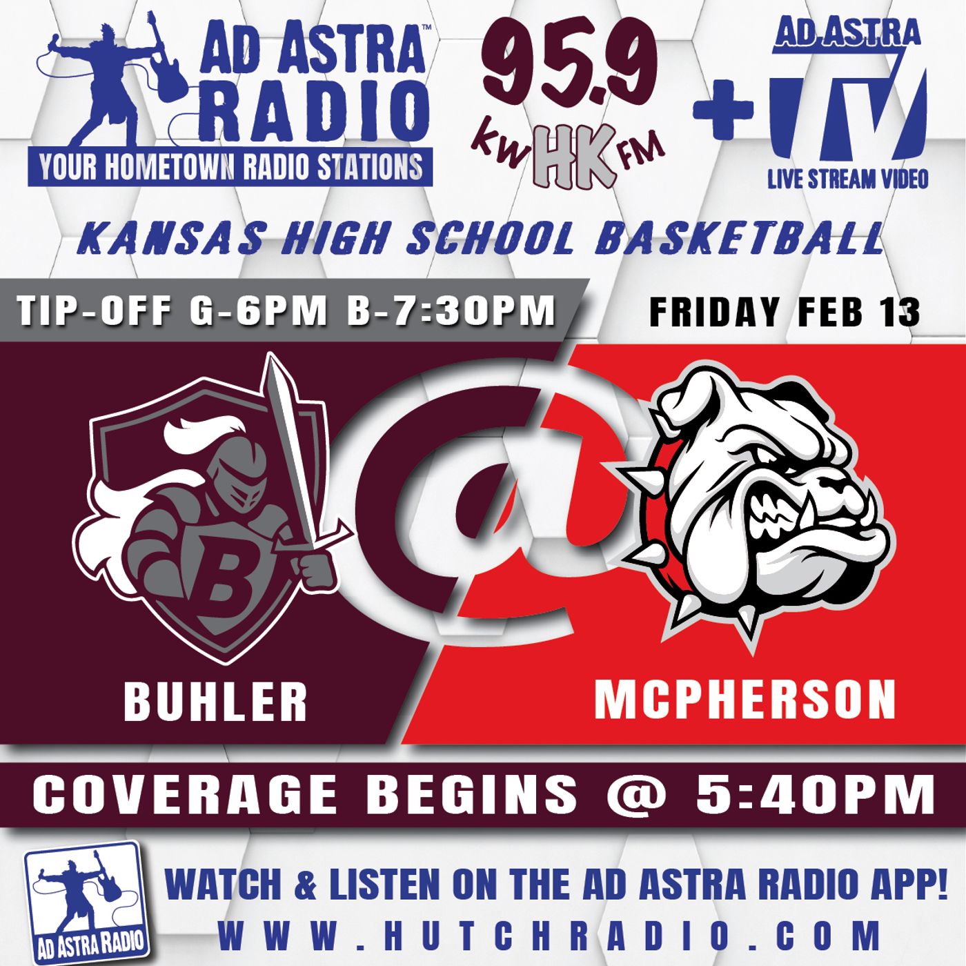 Buhler Crusaders at McPherson Bullpups Boys High School Basketball (Crusaders Broadcast-February 13, 2026) episode artwork