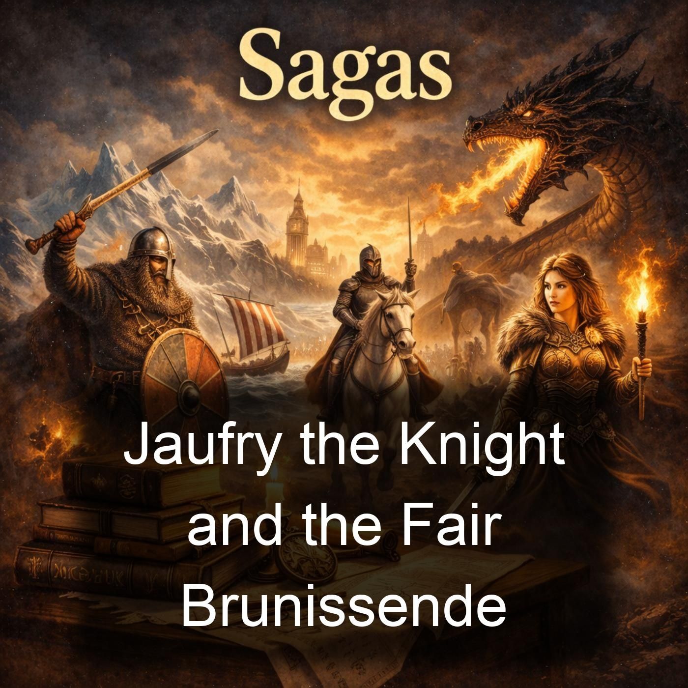 Jaufry the Knight and the Fair Brunissende cover art