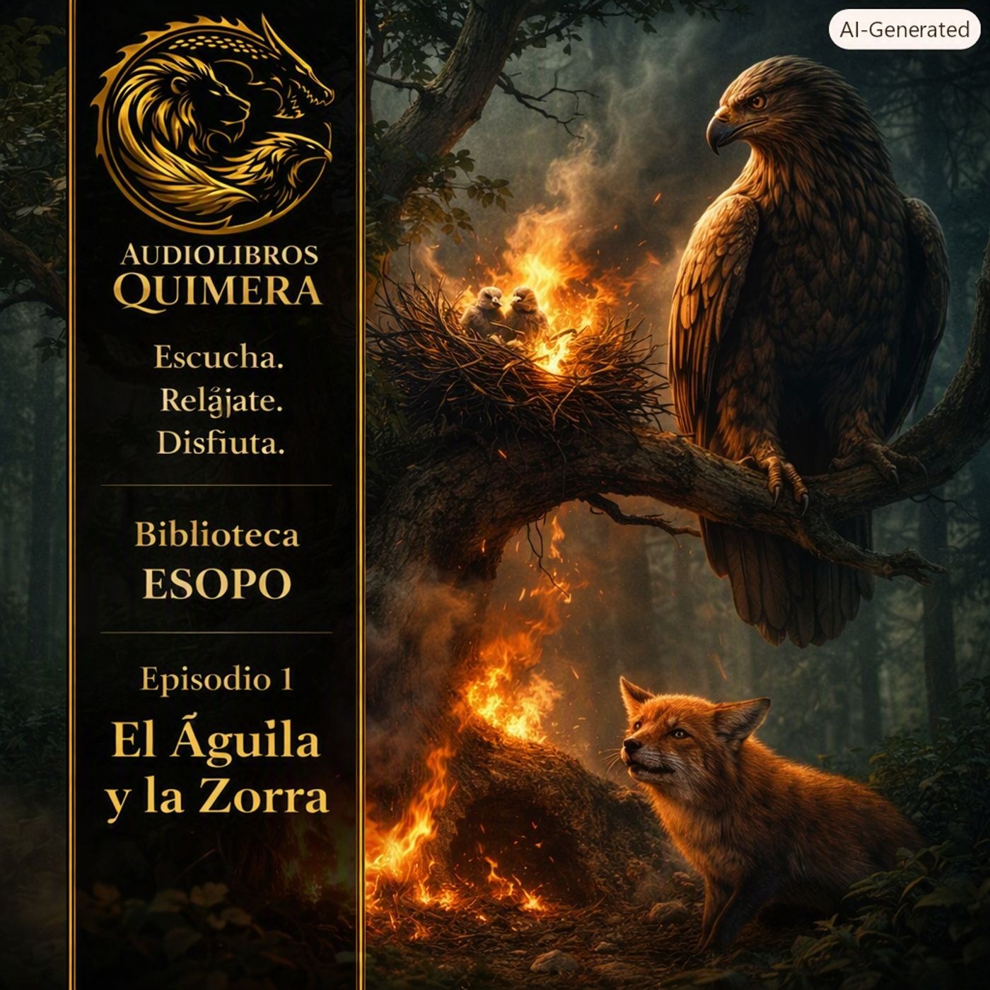 001 - El Águila y la Zorra Audiolibro - Esopo episode artwork