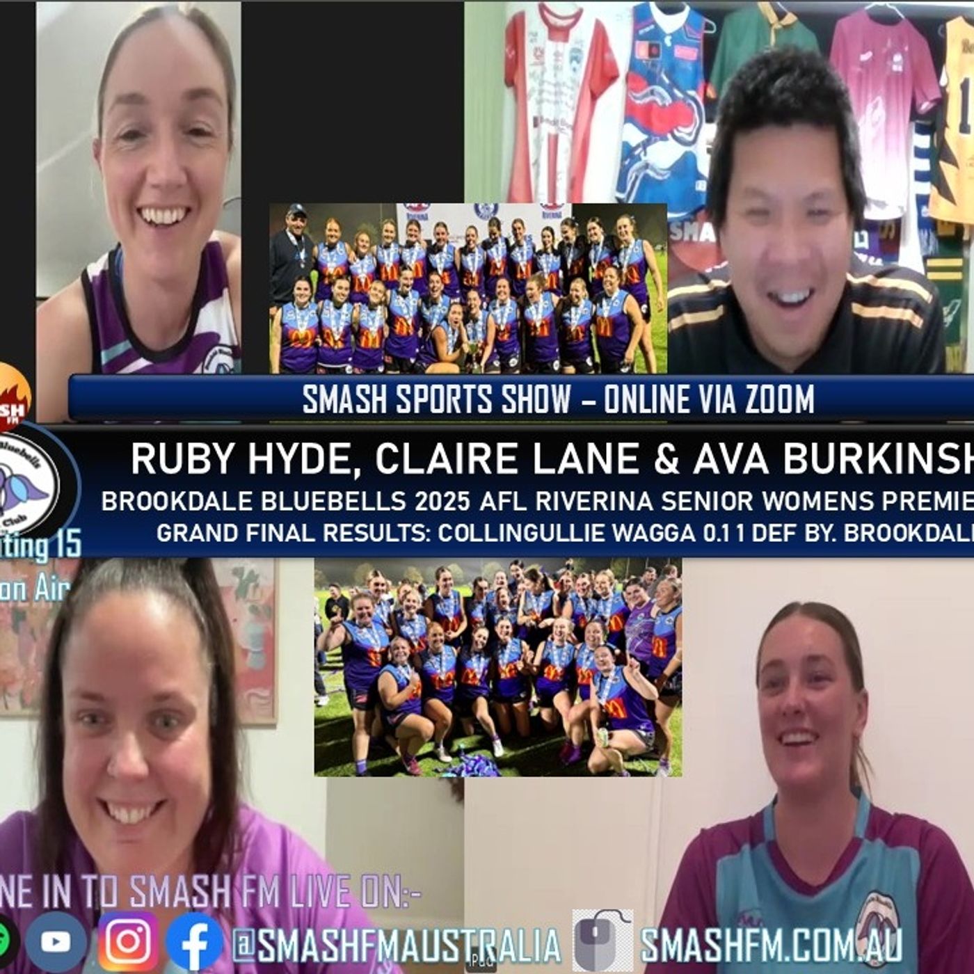 SSS15THYR: Brookdale Bluebells 2025 AFL Riverina Senior Womens Premiership Interviews 121125