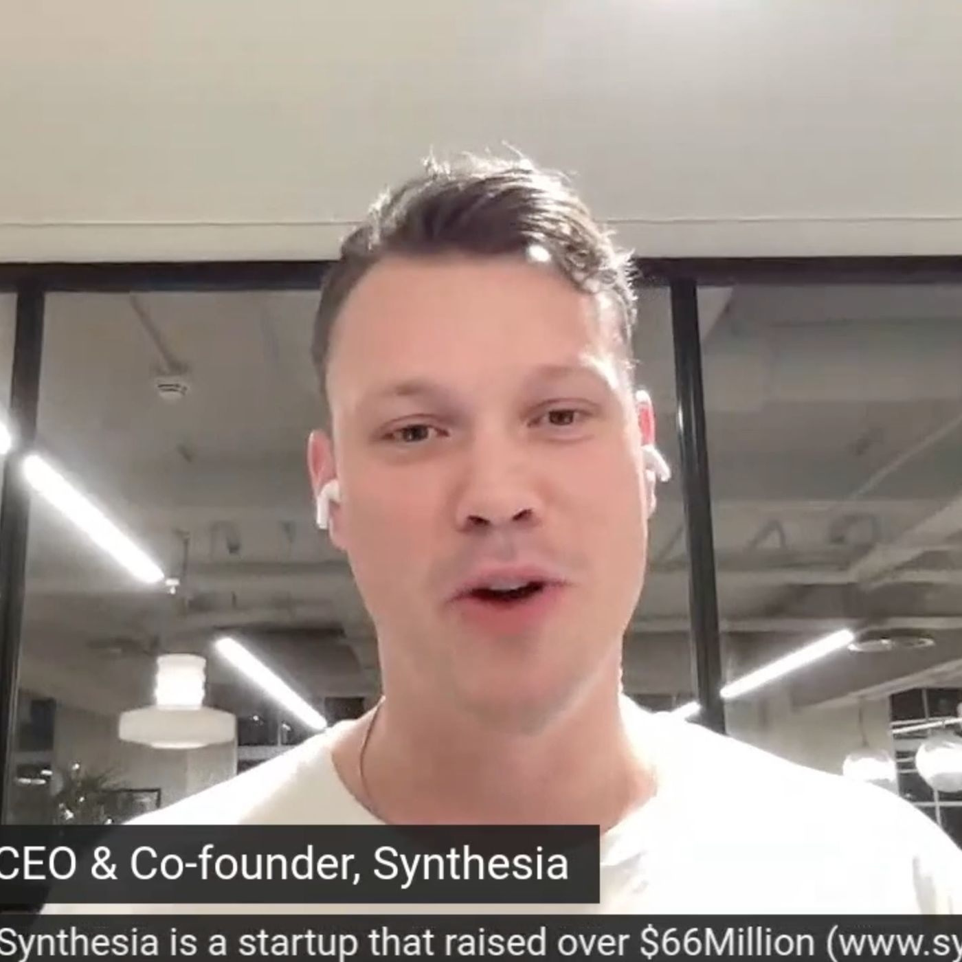 Victor Riparbelli, Co Founder Synthesia, raised over 66Million AI video positive side of deep fakes
