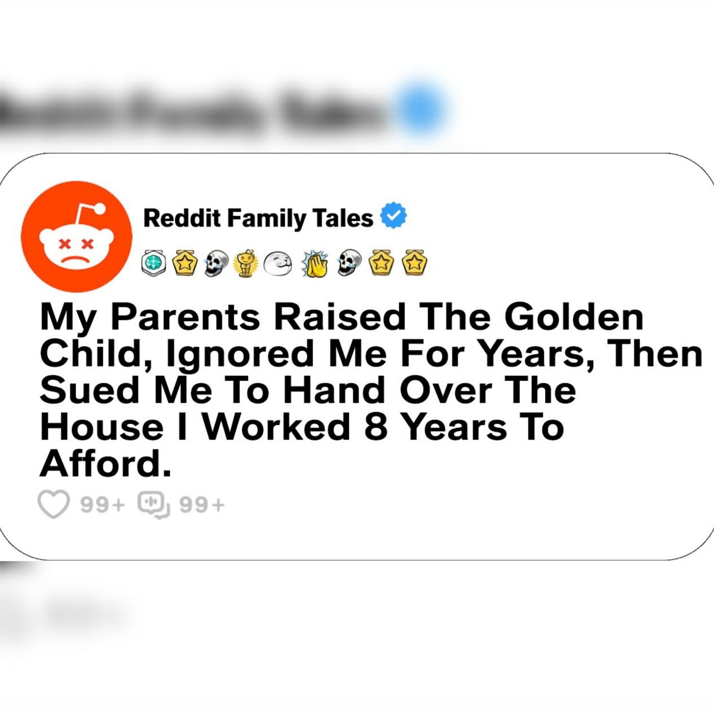 My Parents Raised The Golden Child Ignored Me For Years Then Sued Me To...  Reddit Family Tales episode artwork