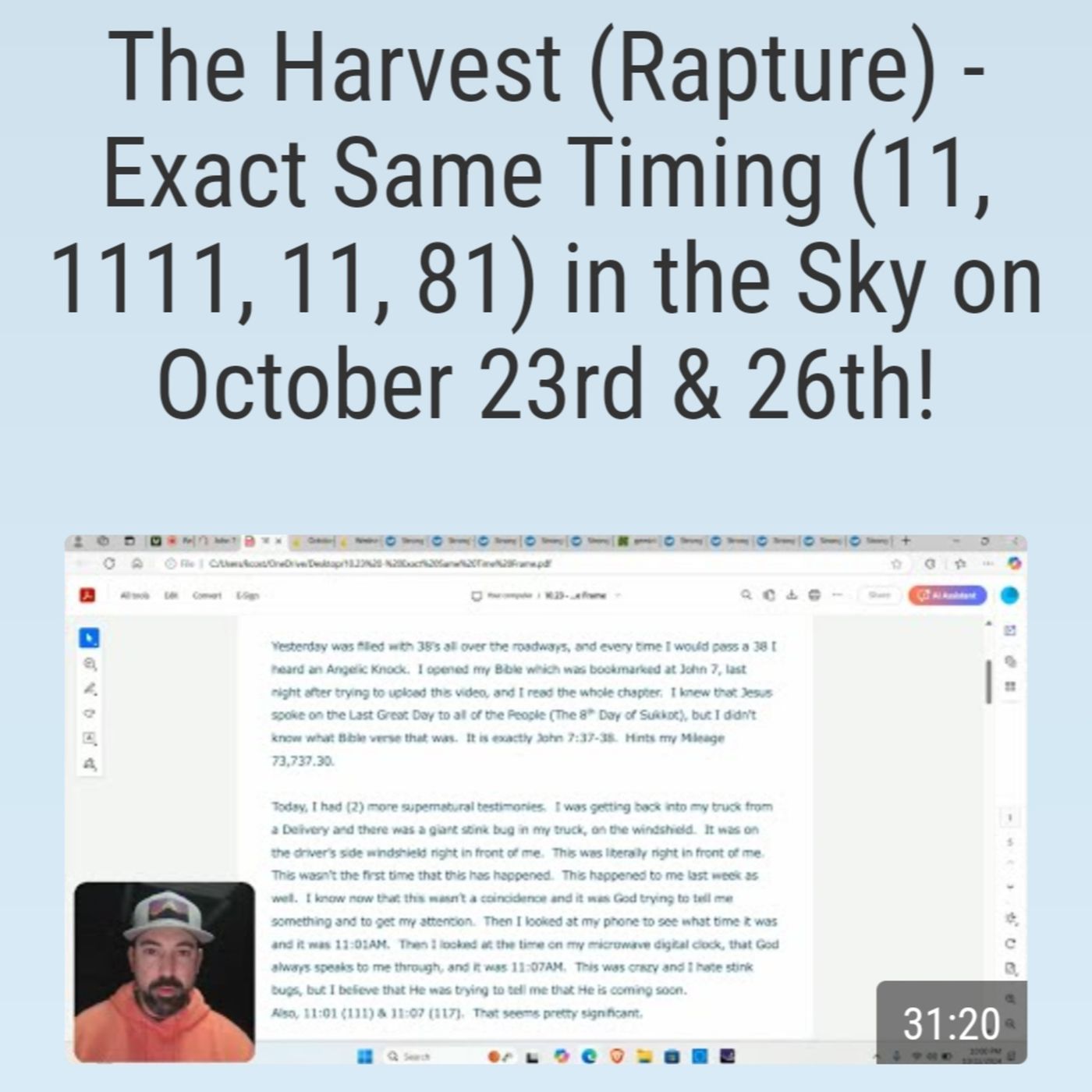 The Harvest (Rapture) - Exact Same Timing (11, 1111, 11, 81) in the Sky on October 23rd & 26th! episode artwork