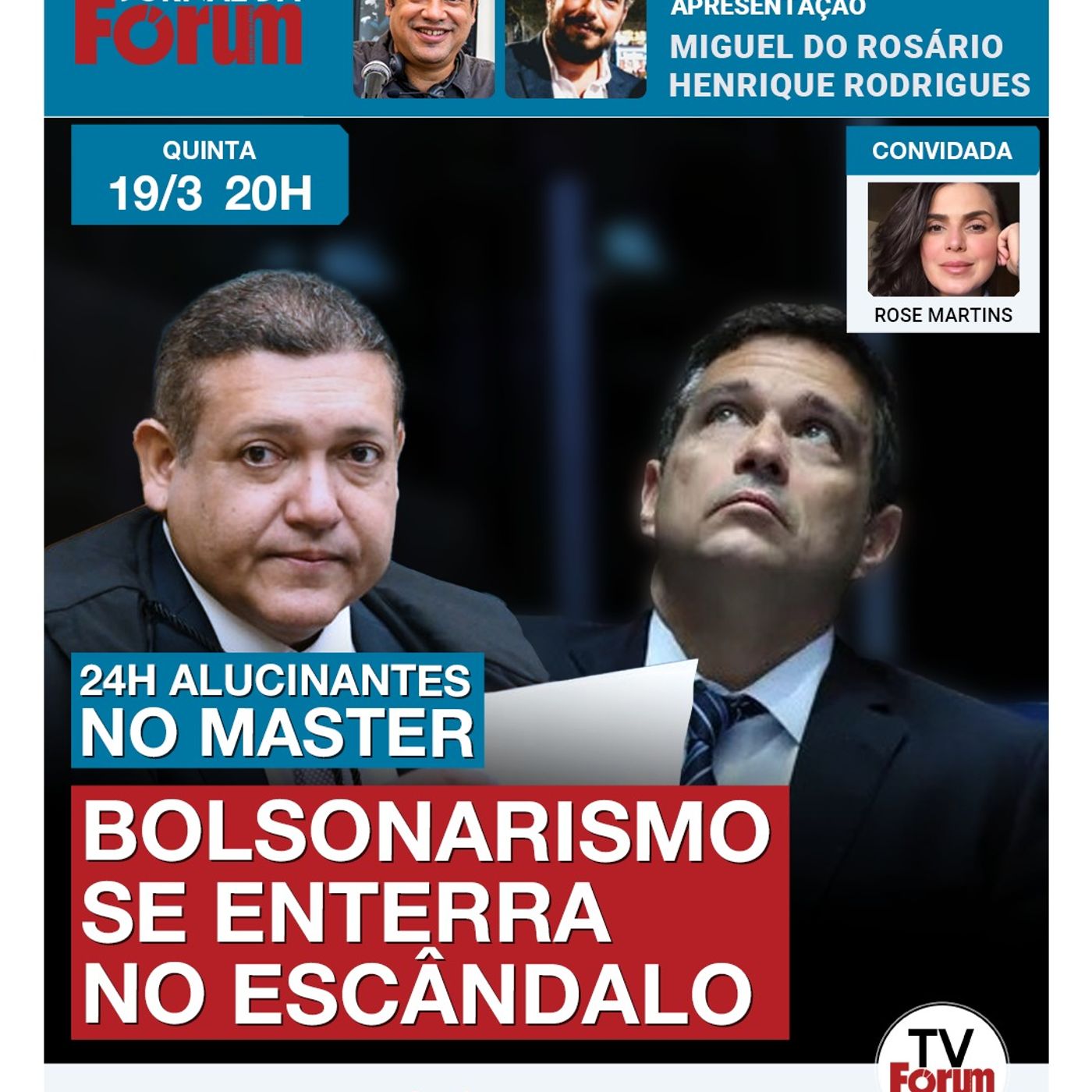 Nunes Marques e Campos Neto explodem no escândalo Master | Globo e Folha ignoram e miram Lulinha episode artwork