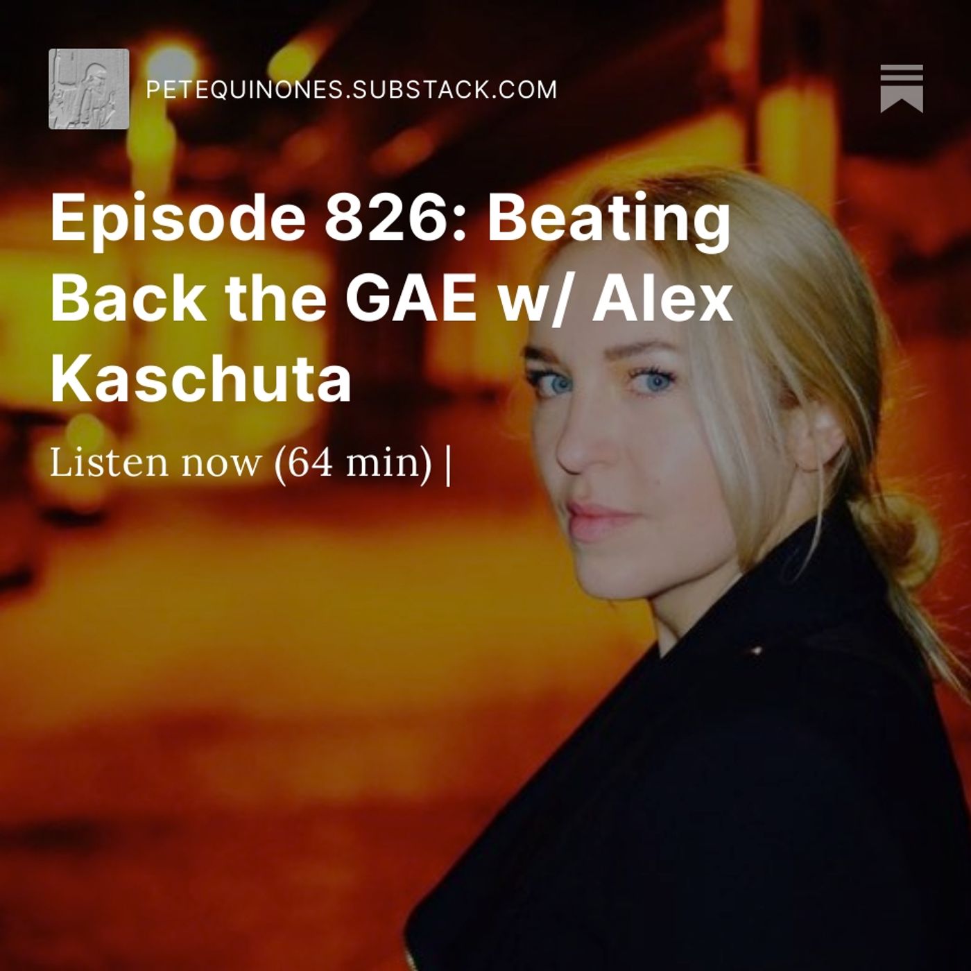 Episode 826: Beating Back the GAE w/ Alex Kaschuta