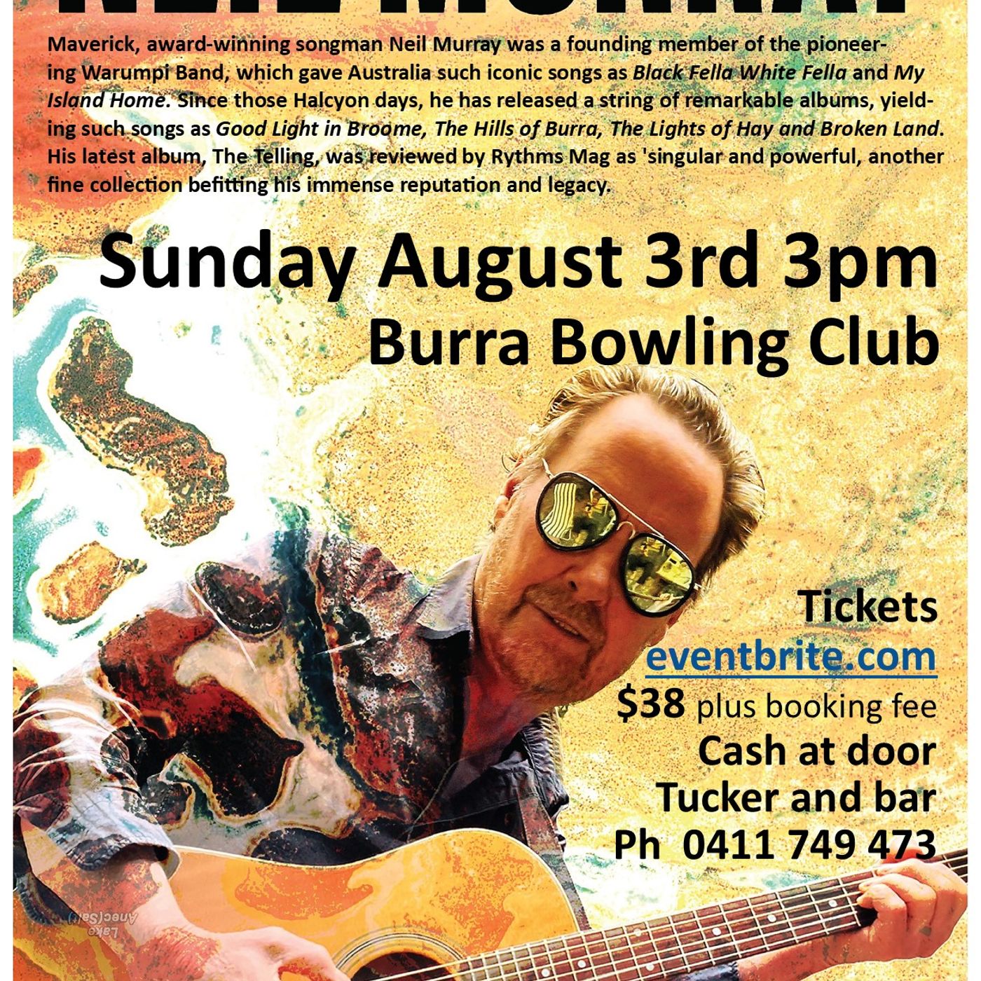 Neil Murray chats about his upcoming gig at the  Burra Bowls episode artwork