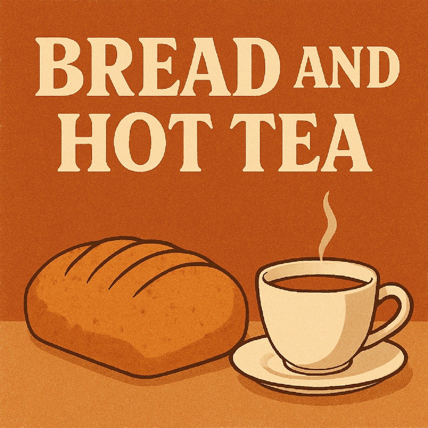 Bread and hot tea.