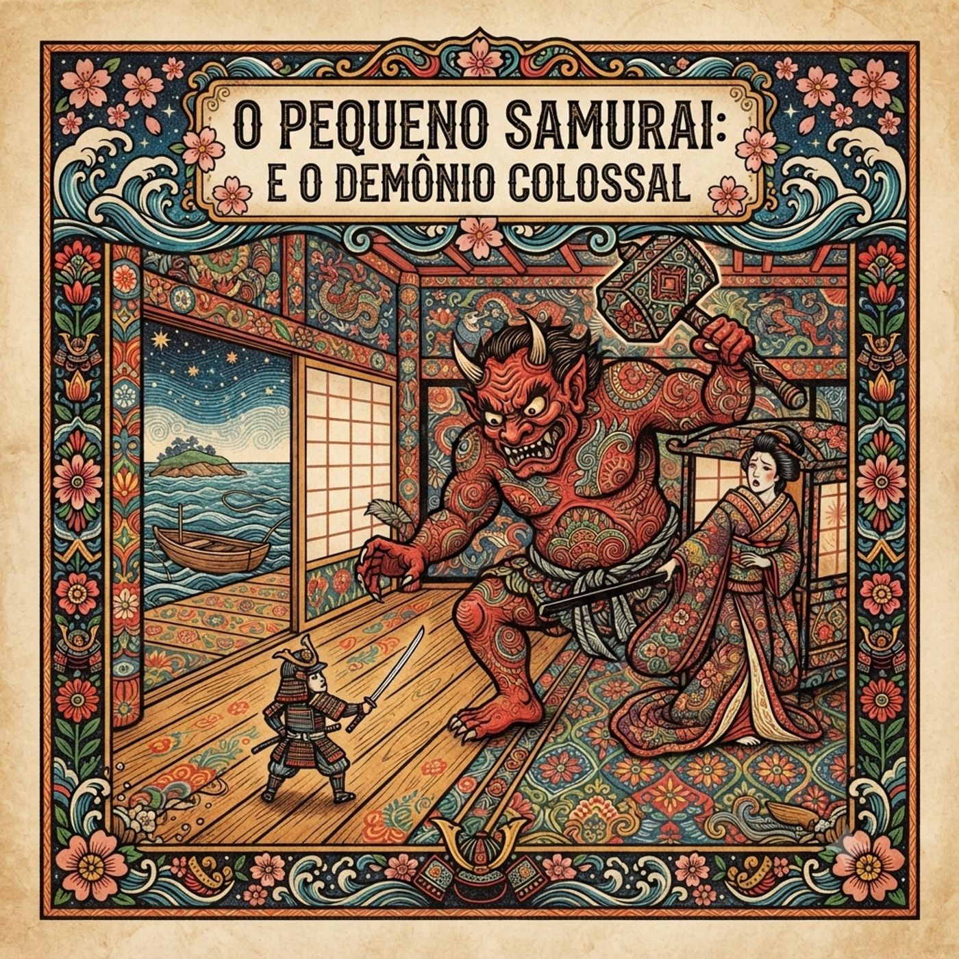 【Conto Tradicional】O Pequeno Bosshi contra o Gigante Demônio de Chifres