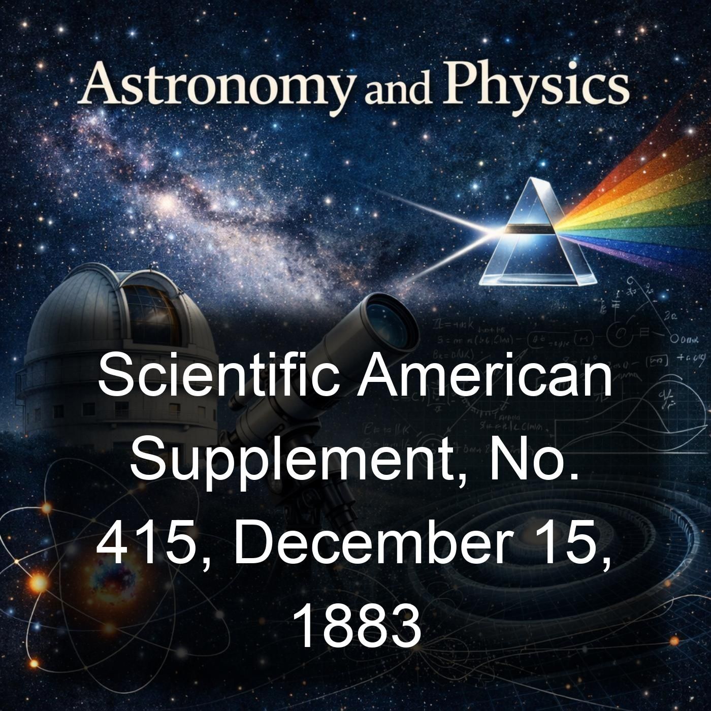 Scientific American Supplement, No. 415, December 15, 1883 cover art