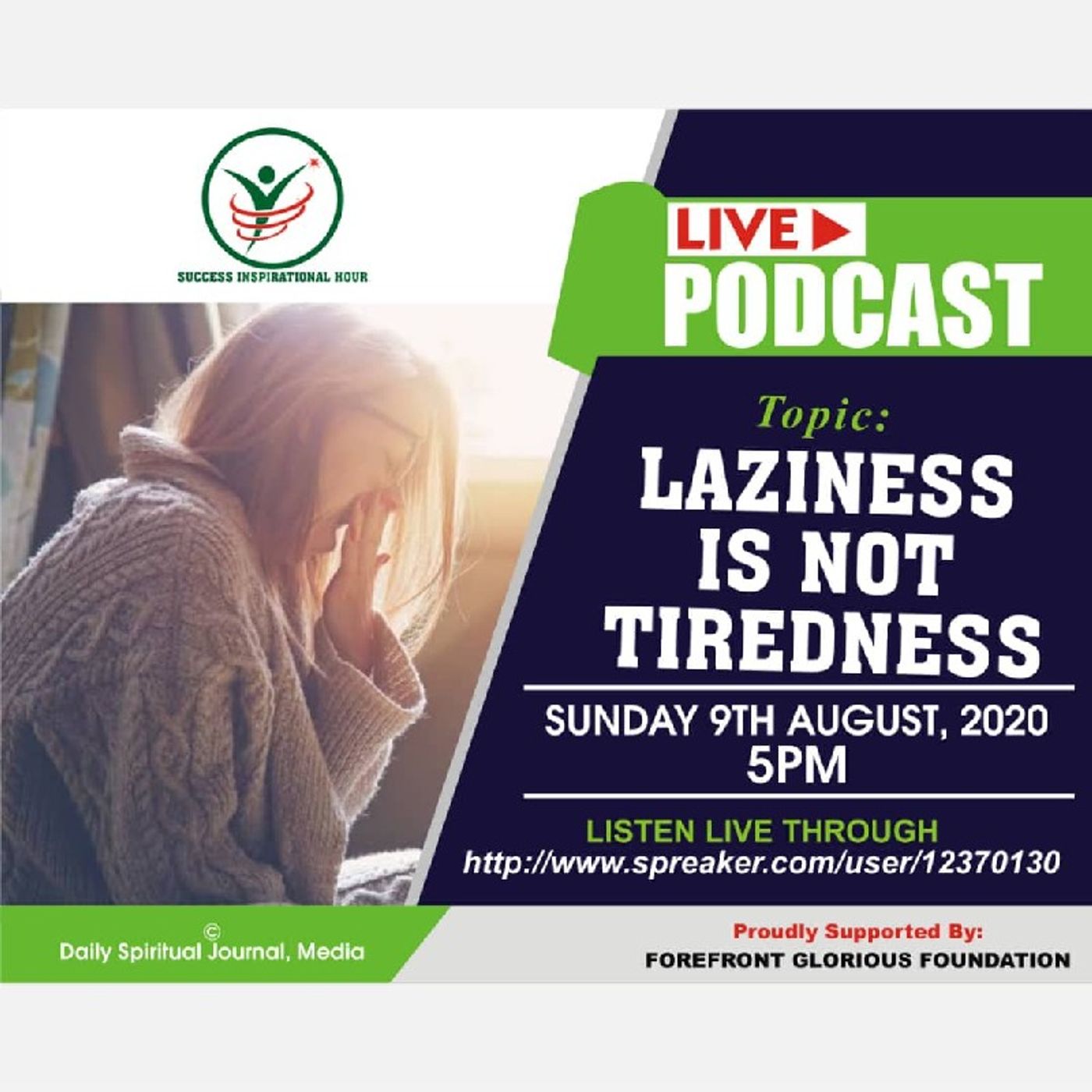 LAZINESS IS NOT TIREDNESS. episode artwork