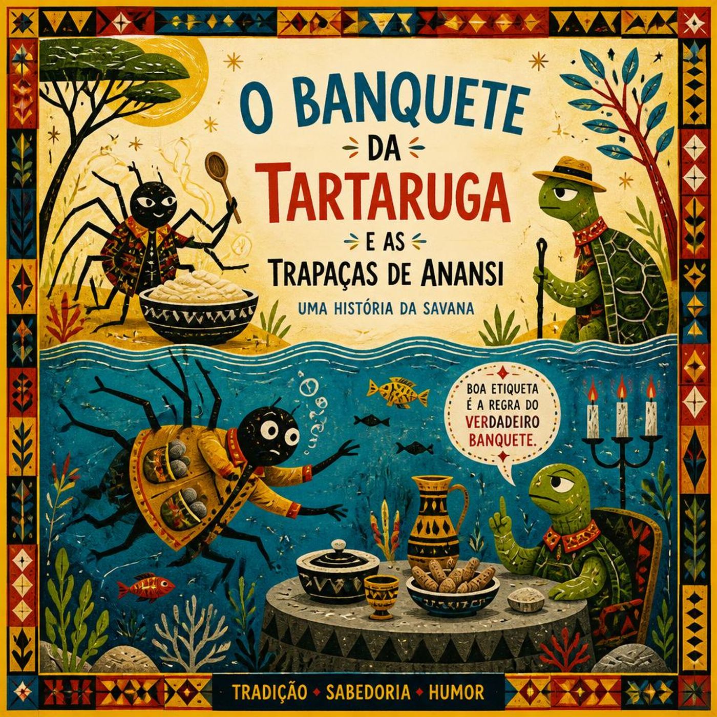 【Conto Popular】A Aranha Anansi contra a Tartaruga e o Rio