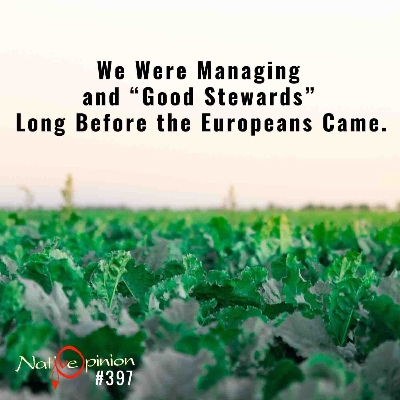 Episode: 397:  We Were Managing and being "Good Land Stewards” Long Before the Europeans Came. - podcast episode cover