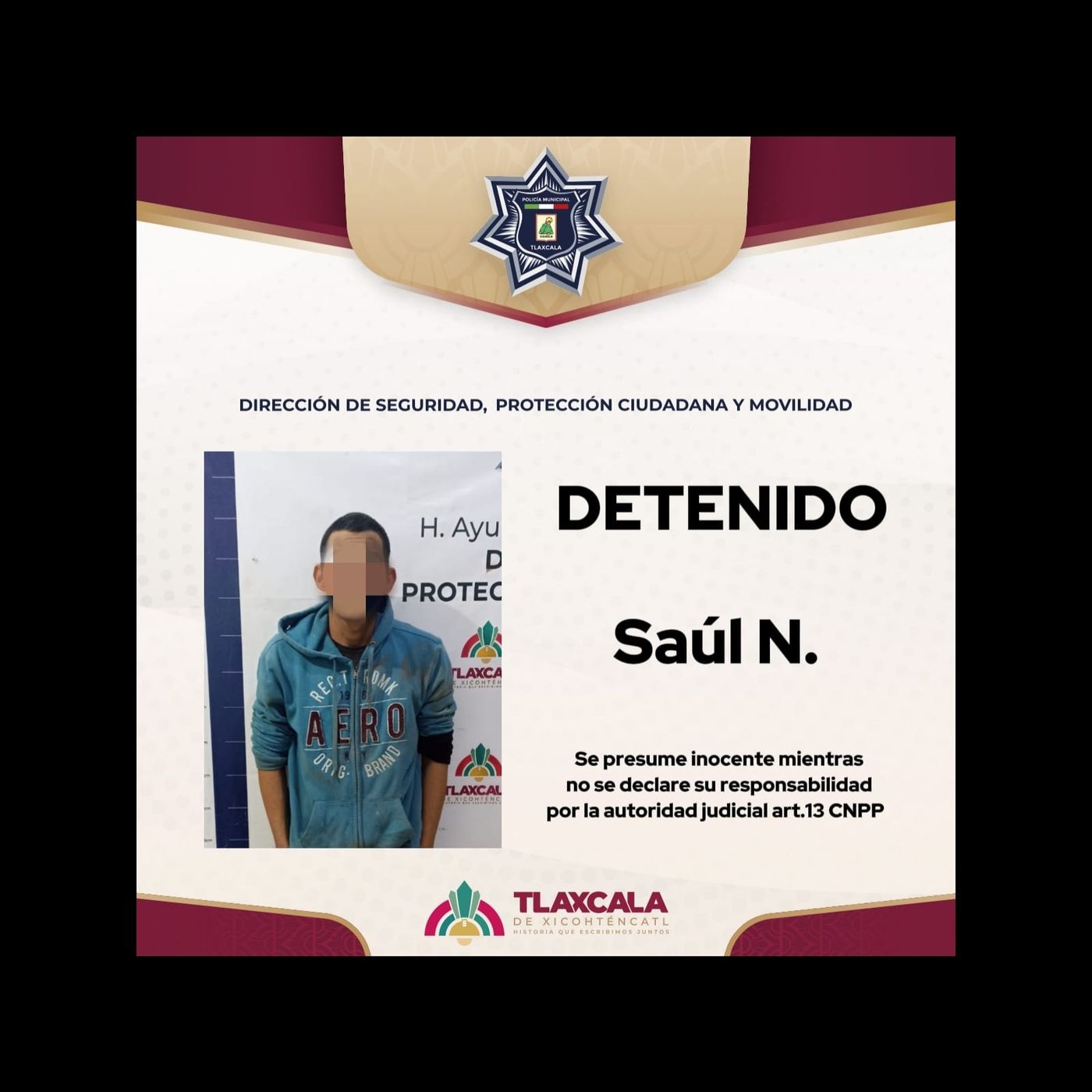 POLICÍA MUNICIPAL DE TLAXCALA ASEGURA A UN HOMBRE TRAS INTENTO DE ROBO DE MOTOCICLETA EN LA LOMA XICOHTÉNCATL 🚔🏍️🚨