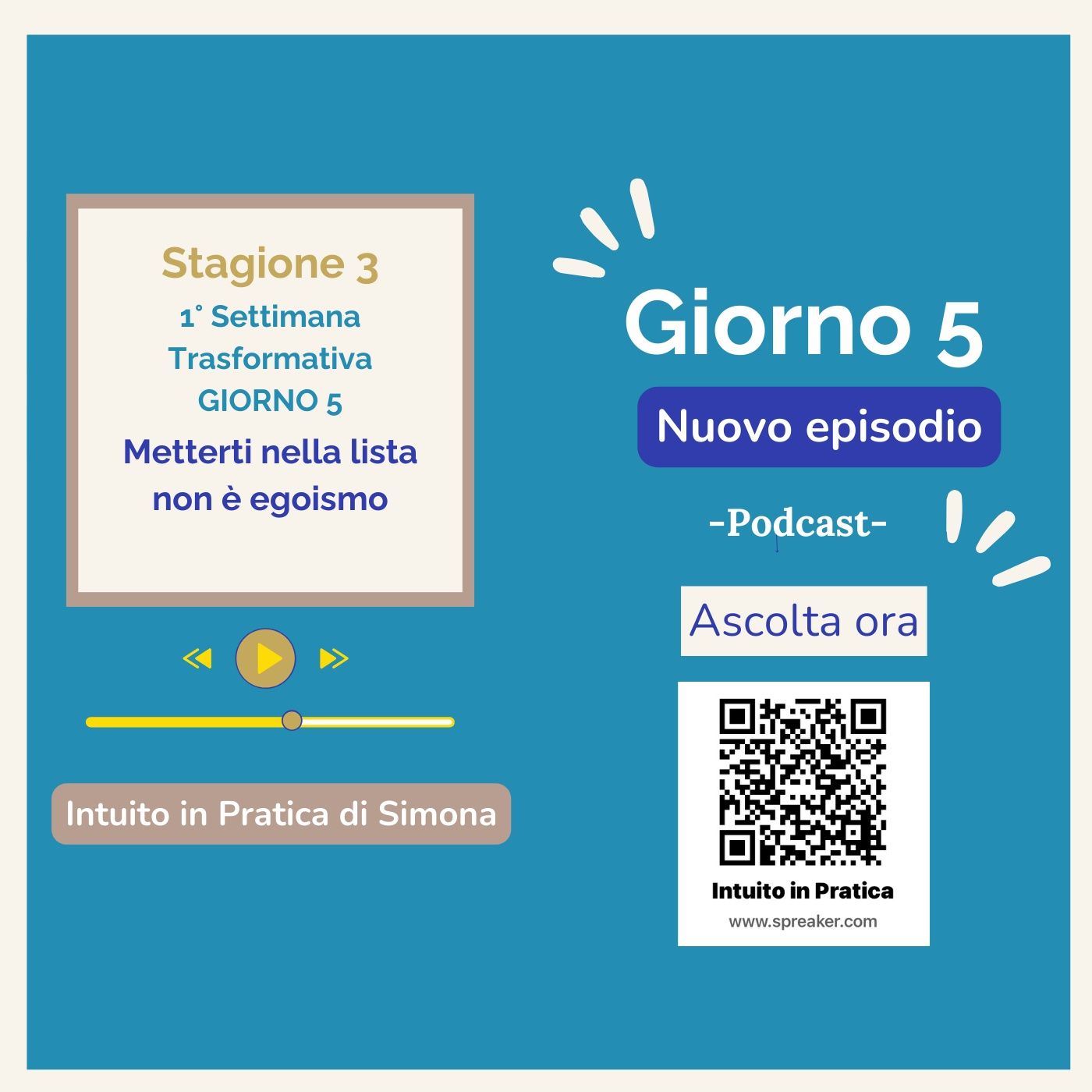 Giorno 5: Metterti nella lista non è egoismo episode artwork