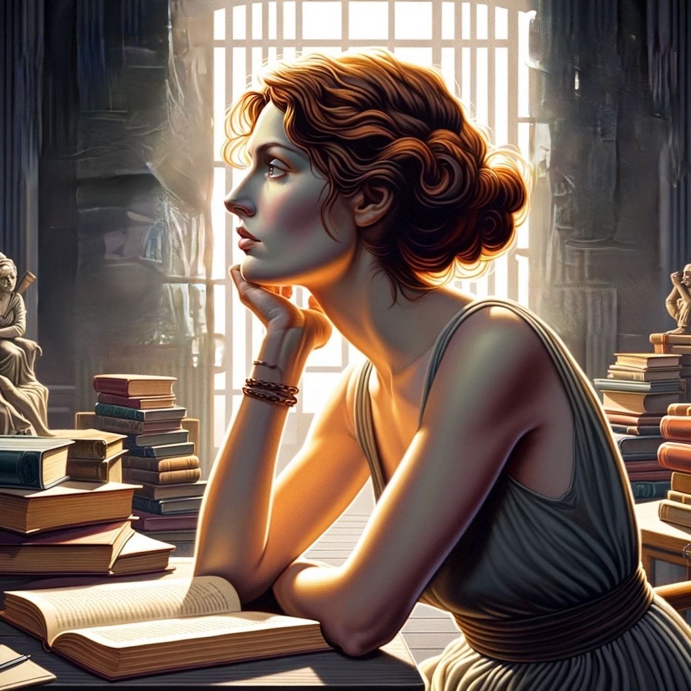 "As long as she thinks of a man, nobody objects to a woman thinking." episode artwork
