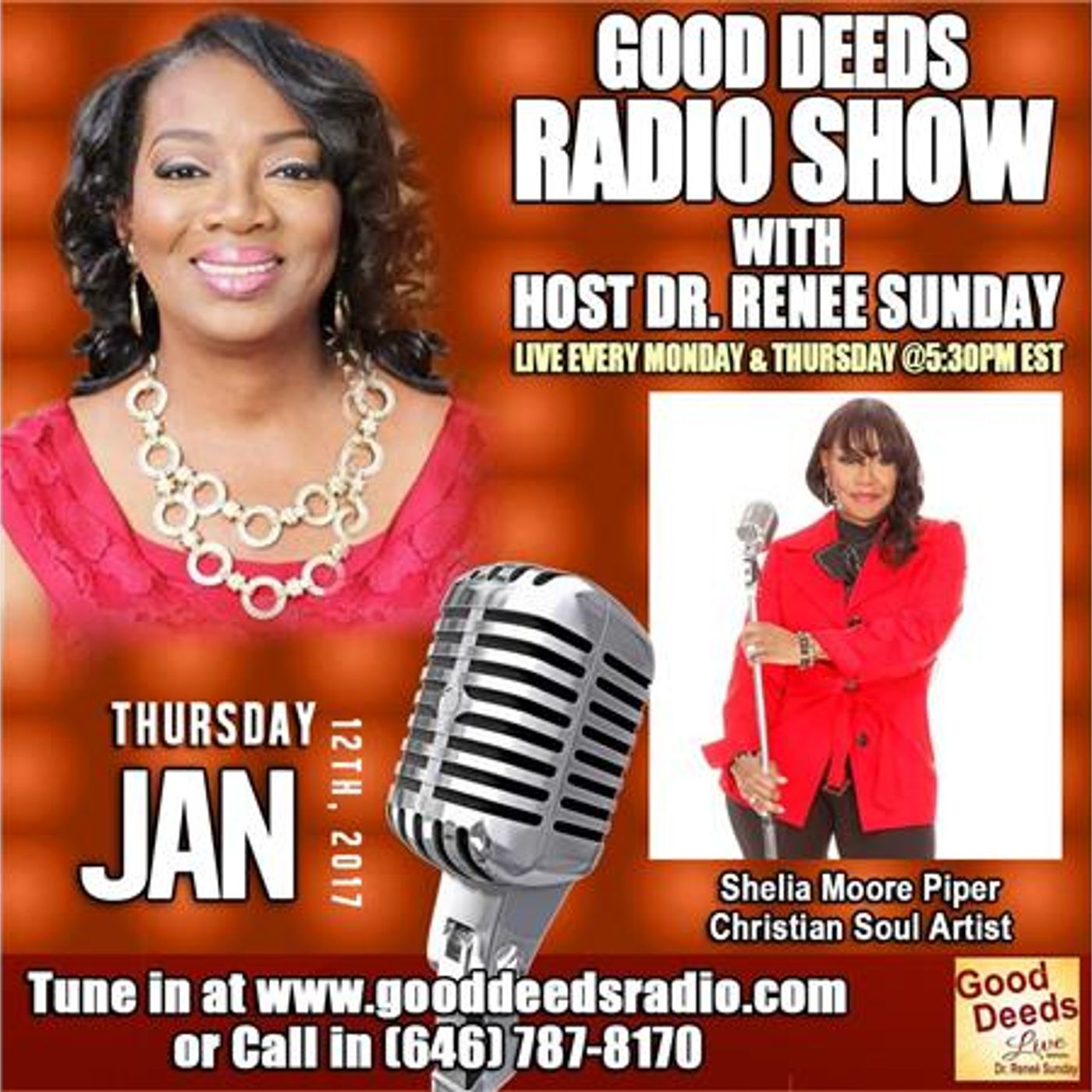 Good Deeds Radio Show Presents Christian Soul Artist- Shelia Moore Piper episode artwork