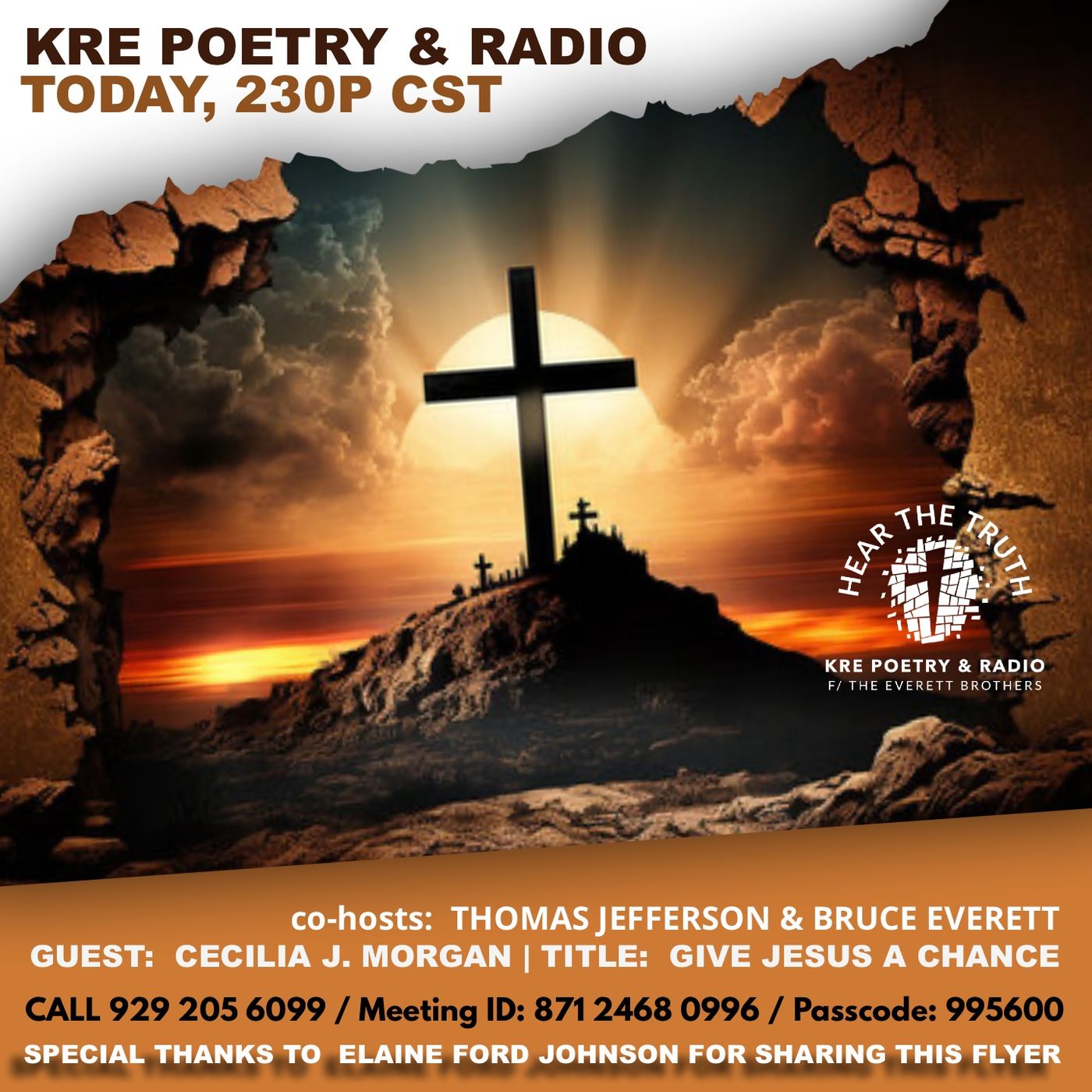RE-BROADCAST : KRE POETRY AND RADIO - EP 144 - GUEST: C. MORGAN