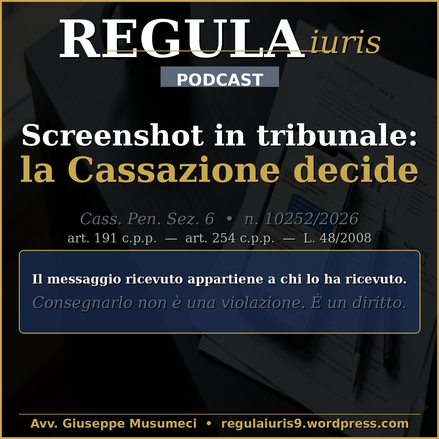 Screenshot in tribunale: la Cassazione decide episode artwork