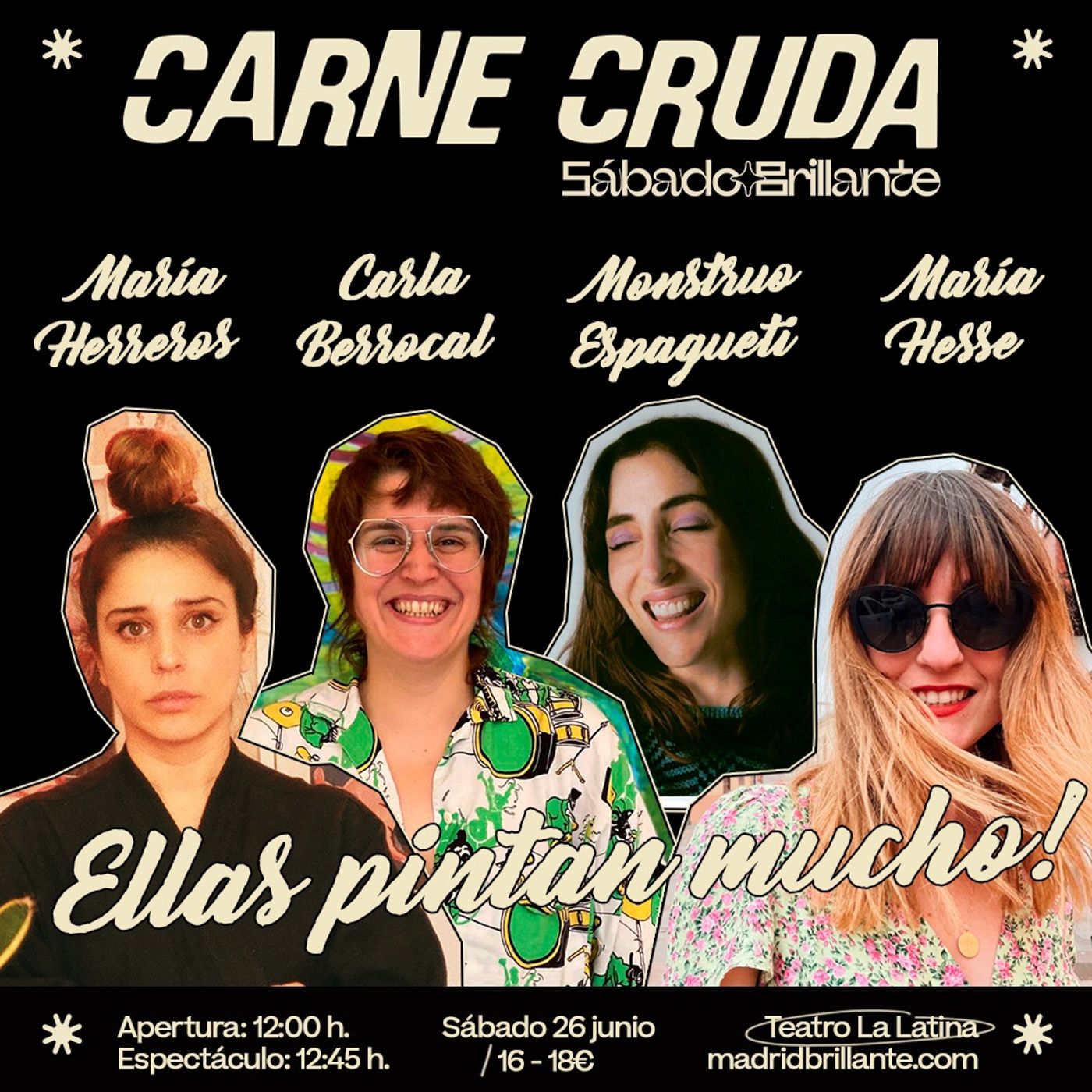 ¡EXTRA! ¡Este sábado Carne Cruda en el Teatro La Latina!