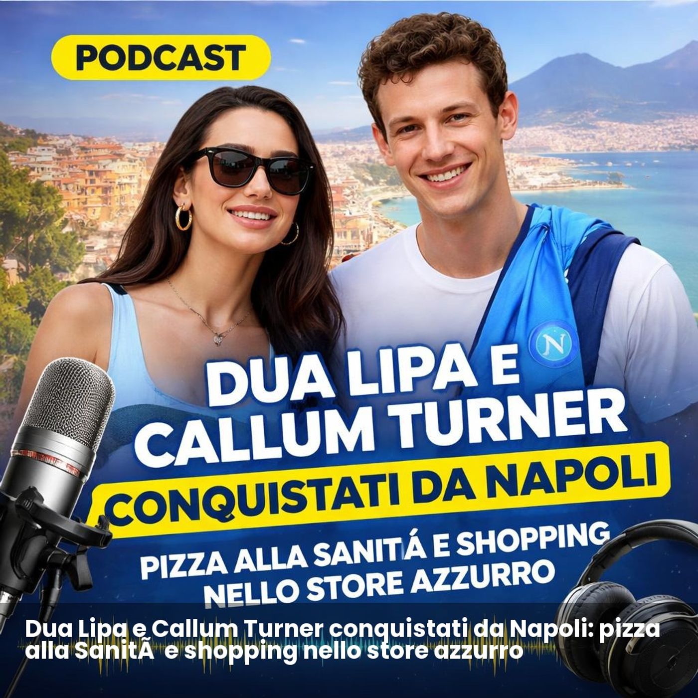 Dua Lipa e Callum Turner conquistati da Napoli: pizza alla Sanità e shopping nello store azzurro episode artwork